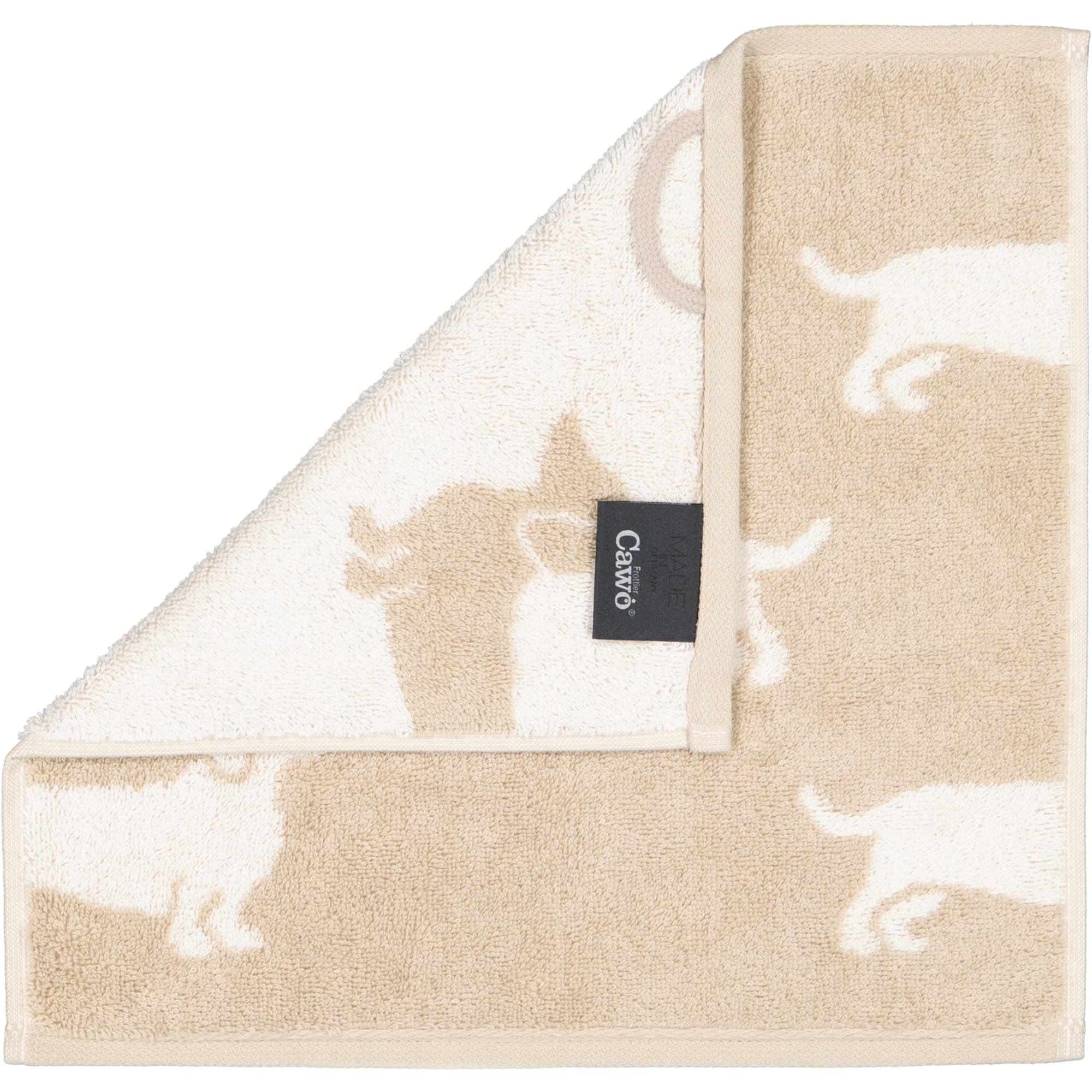 Cawö Seiftücher WE LOVE DOGS Mix 6249 3er Set Natur-Beige - 33 - 30x30 cm