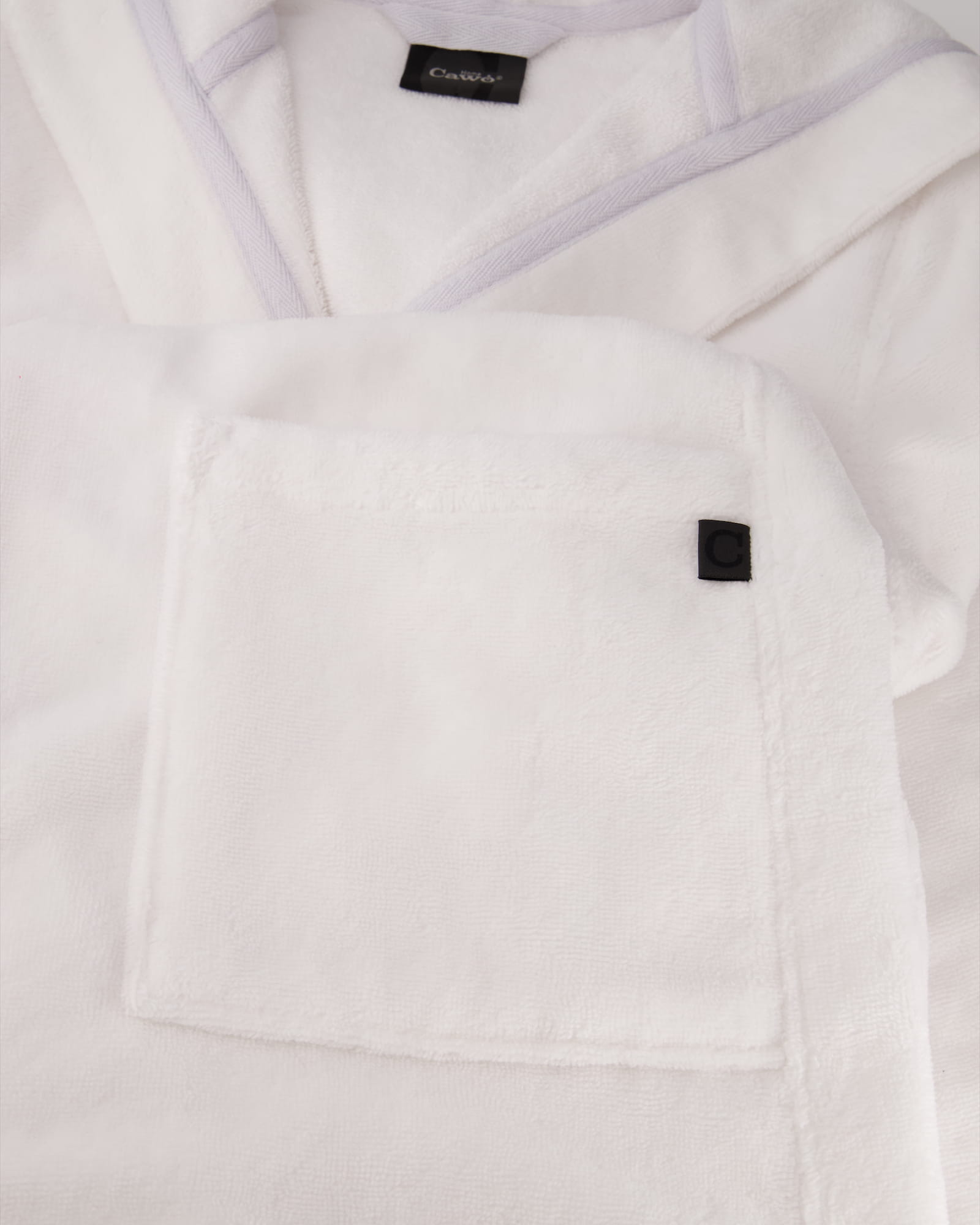 Cawö Home - Damen Bademantel Kapuze 825 - Farbe: weiß - 67 - L