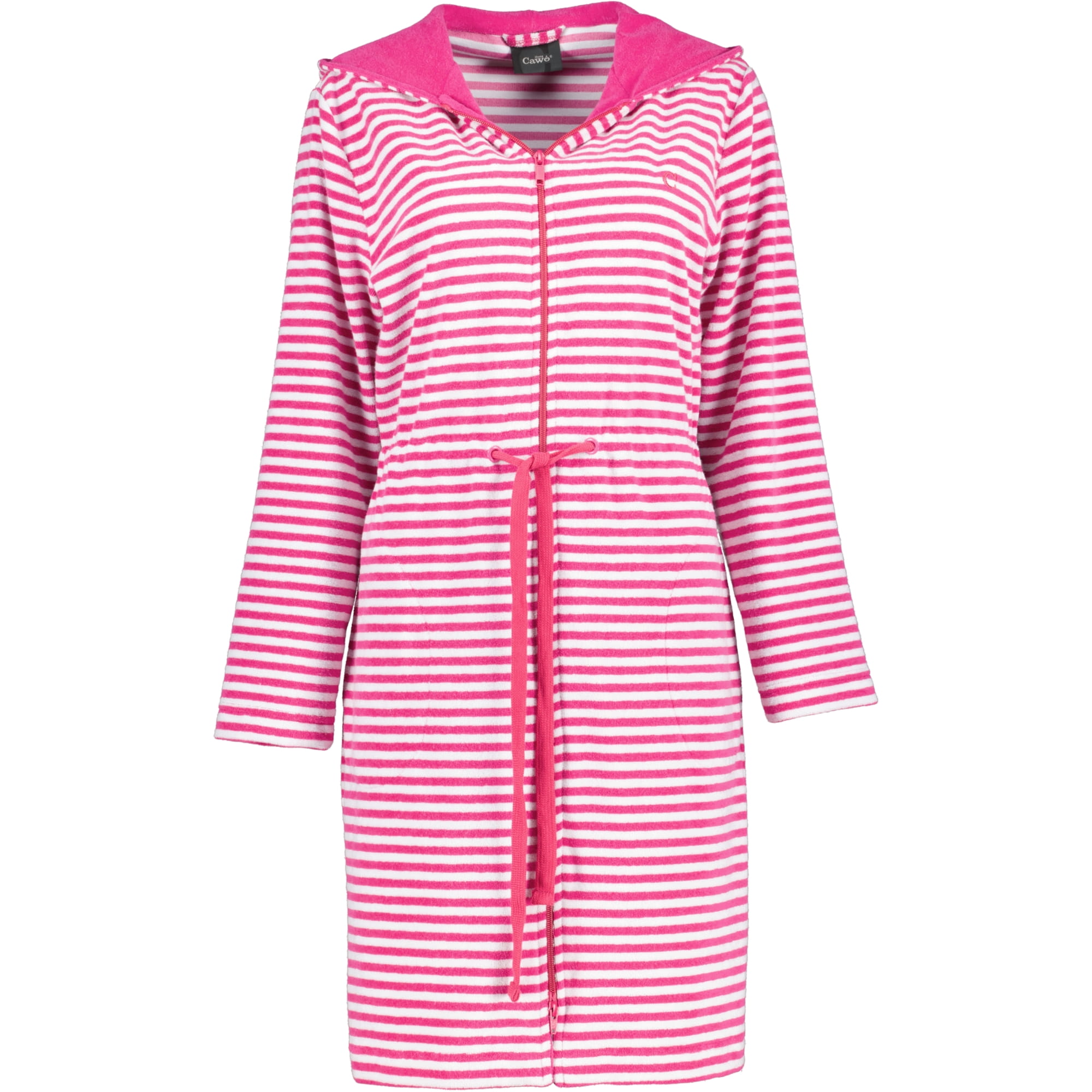 Cawö Home Bademäntel Damen kurz mit Kapuze Campus 834 - Farbe: pink - 27 - S