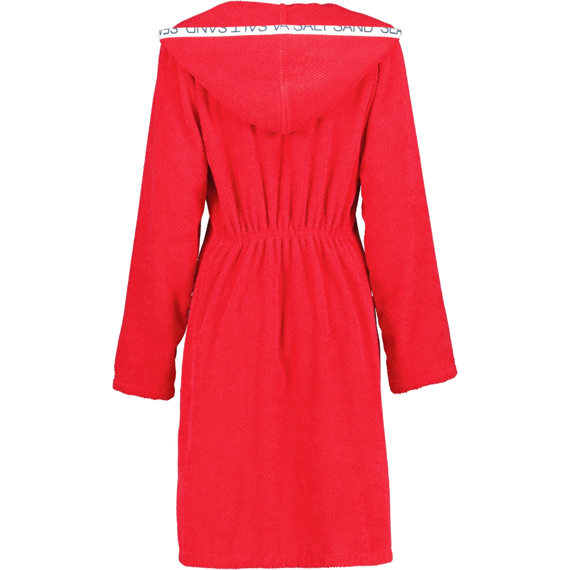 Cawö Damen Bademantel Sea Salt Sand 3101 Kapuze kurz RV - Farbe: rot - 203
