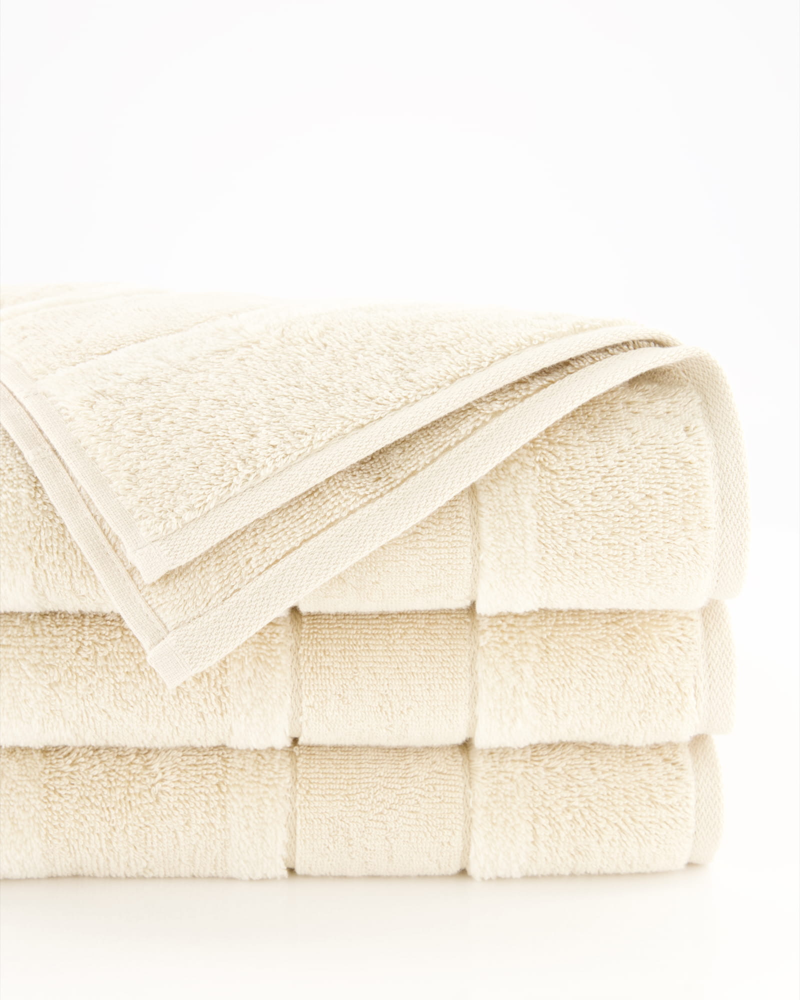 Cawö Handtücher Noblesse2 Uni 1002 beige - 370 - Seiflappen 30x30 cm