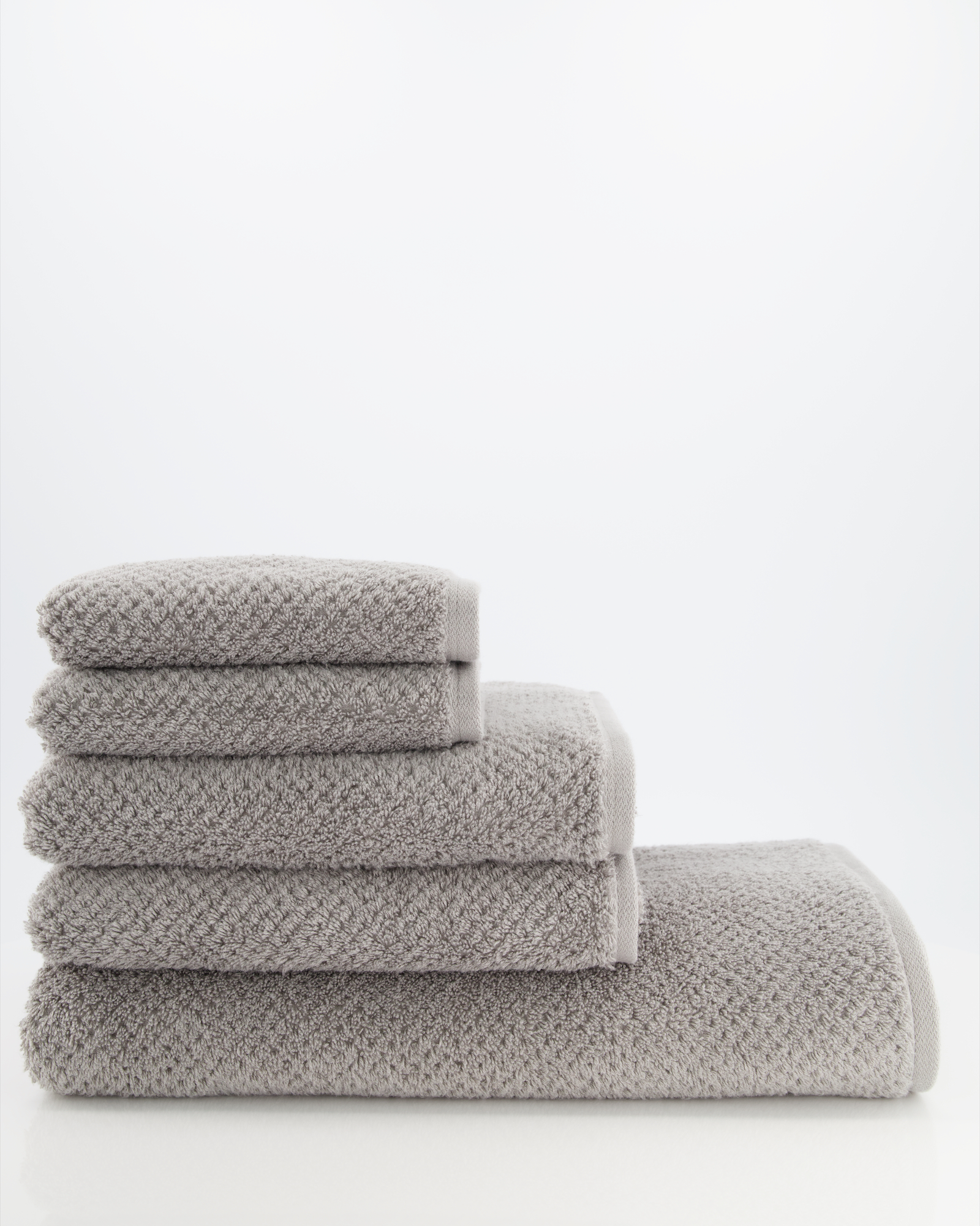 Cawö Handtücher Pure 6500 - Farbe: stein - 727 - Seiflappen 30x30 cm