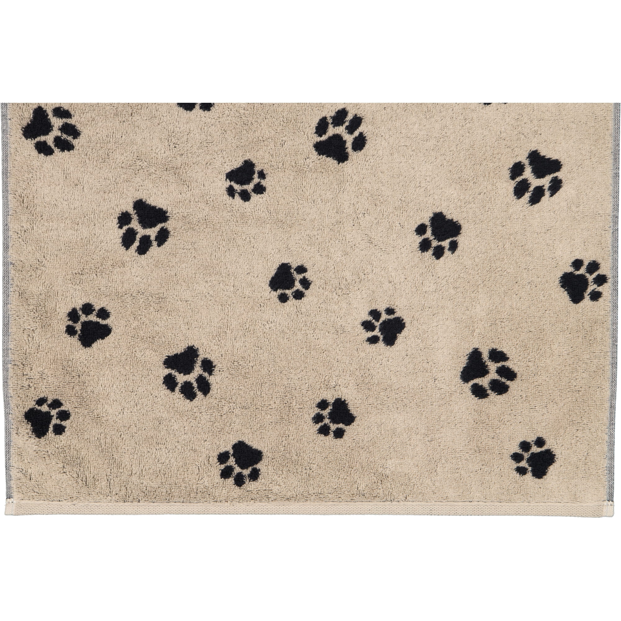 Cawö Handtücher WE LOVE DOGS Paws 6247 Schwarz-Beige - 93