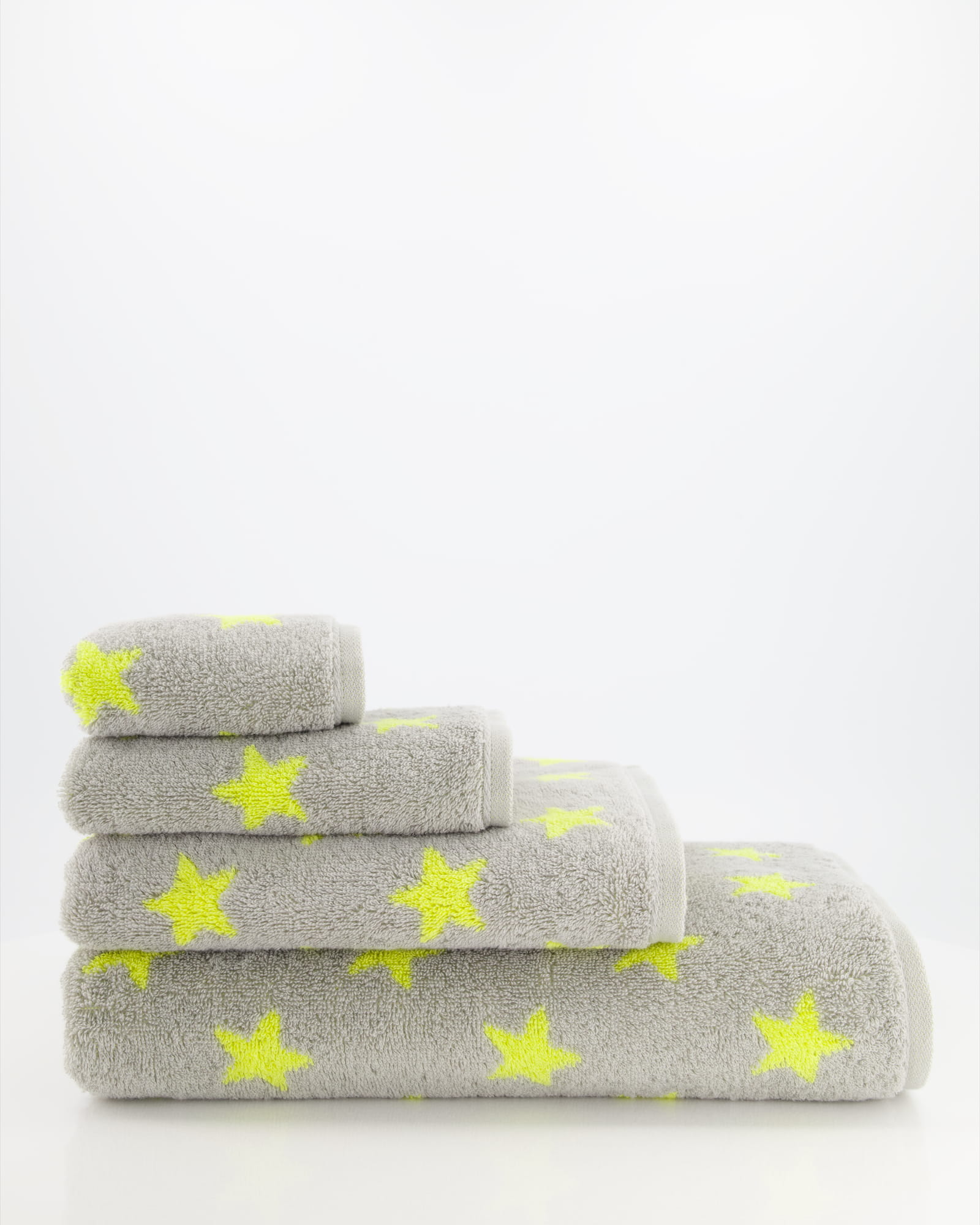 Cawö Handtücher NEW STARS Sterne klein 6261 platin/lime - 75