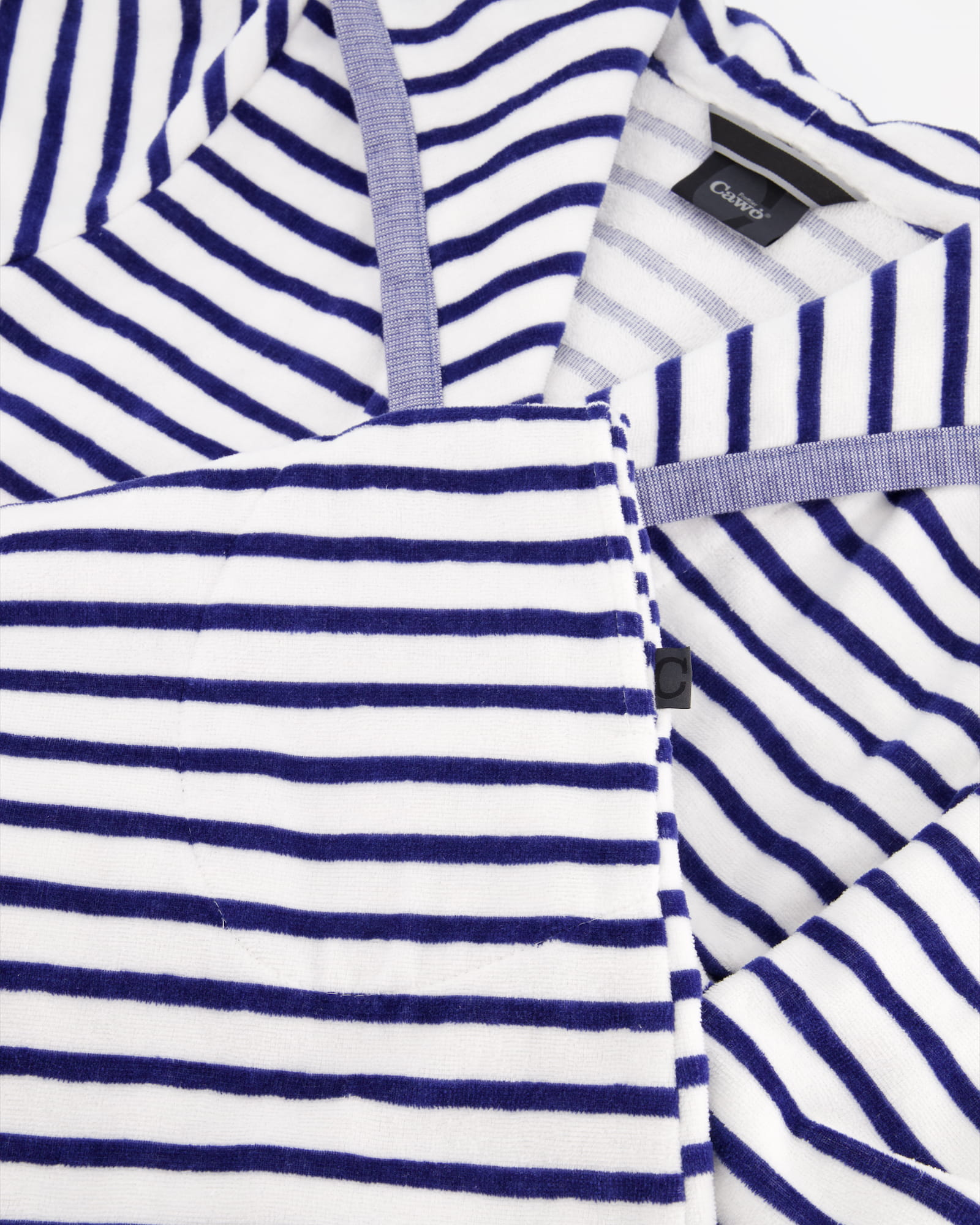 Cawö - Damen Bademantel Kapuze Breton 6596 - Farbe: navy - 16