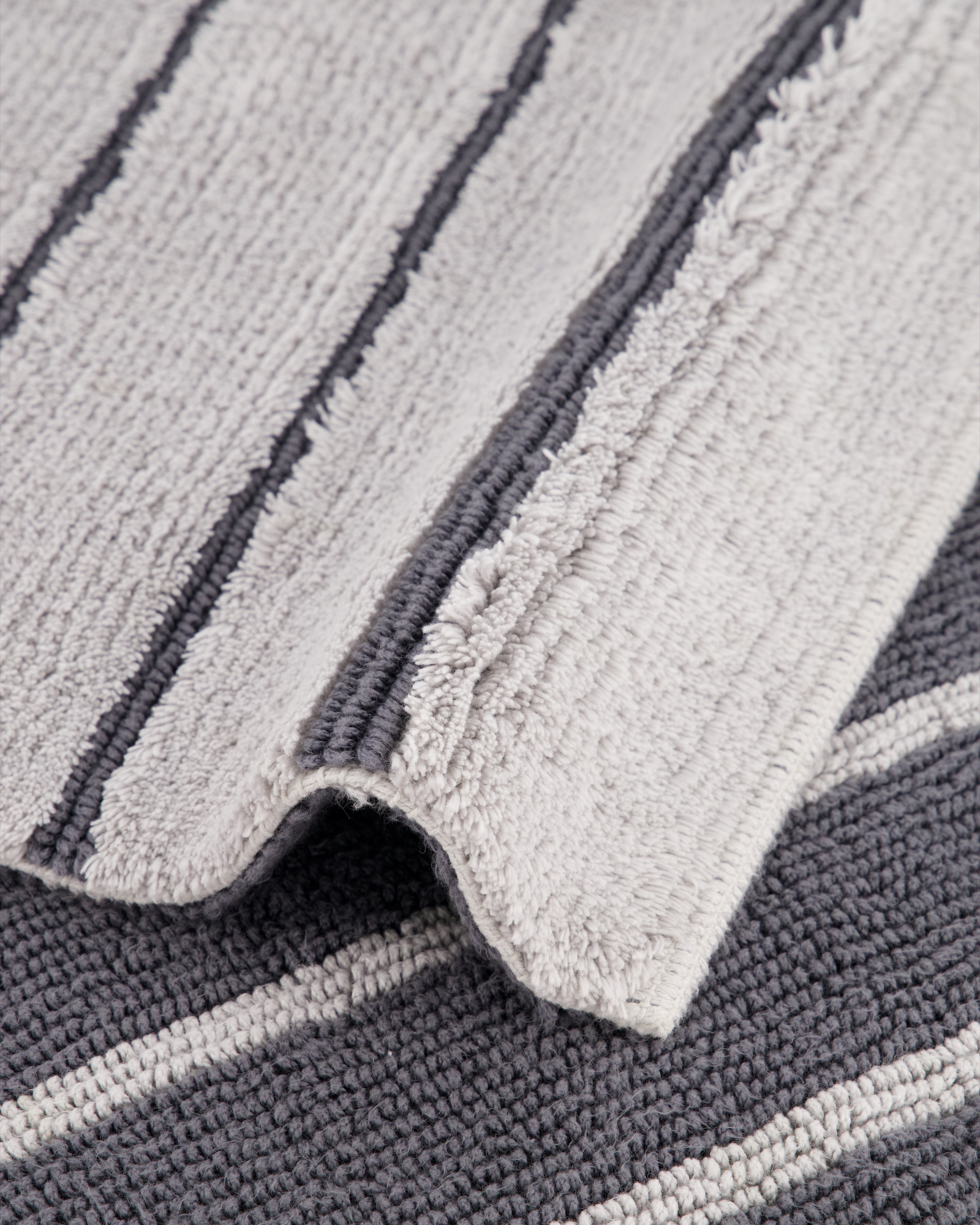 Cawö Home Badteppiche Balance Streifen 1008 platin - 77 - 70x120 cm