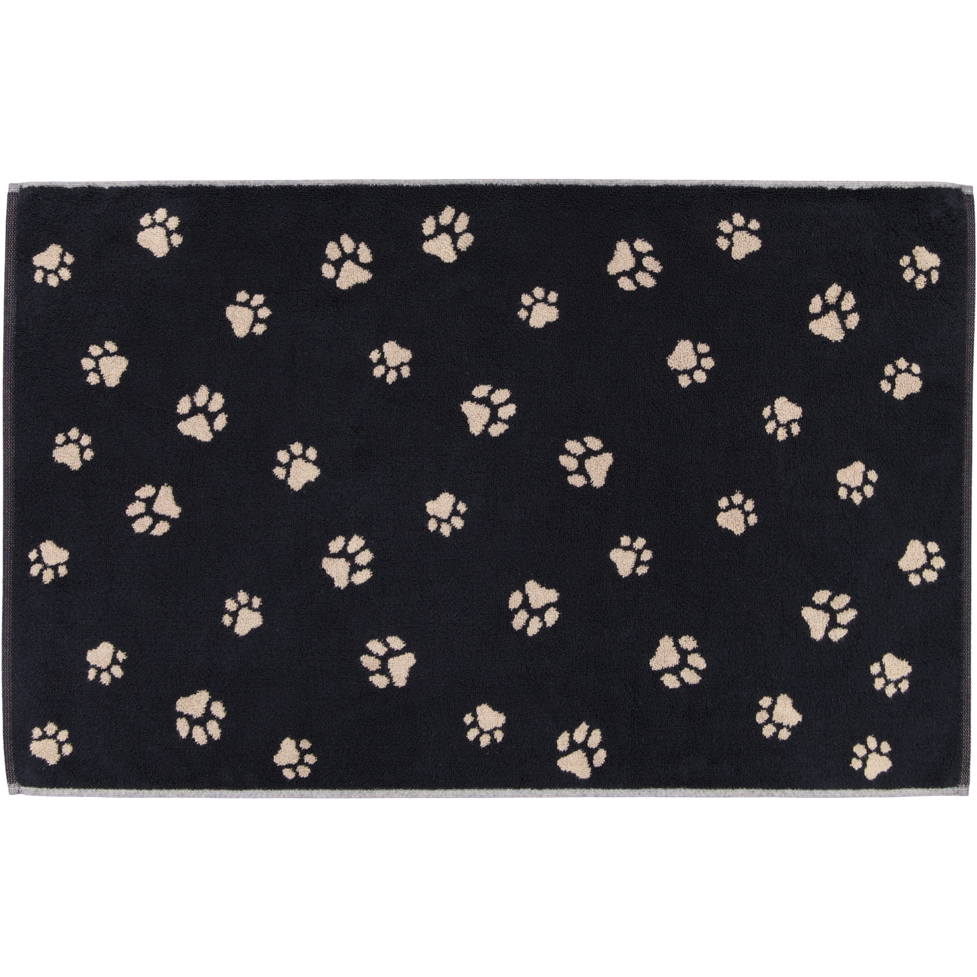 Cawö Badematten WE LOVE DOGS Paws 6247 schwarz/beige - 93 - 50x80 cm