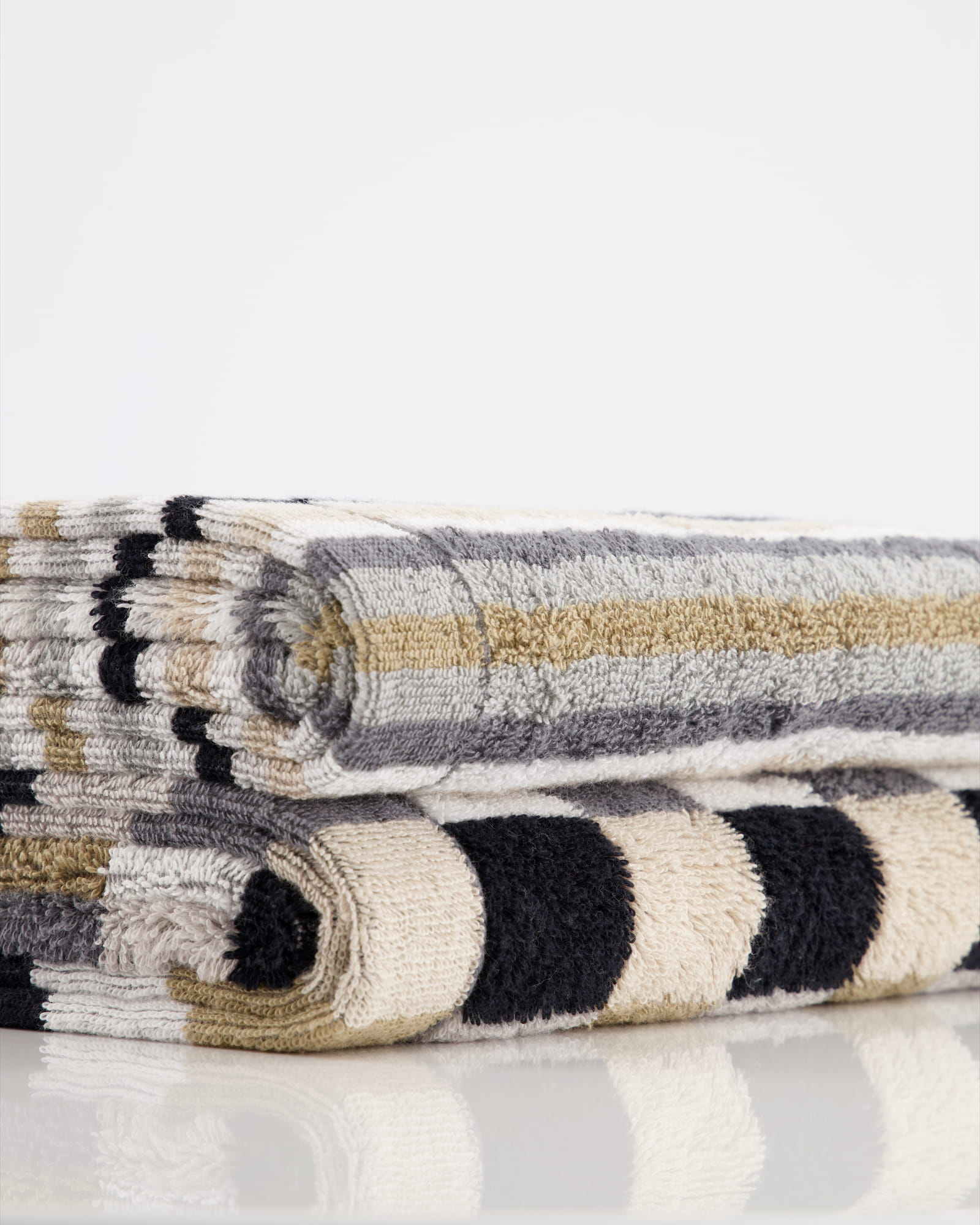 Cawö - Life Style Streifen 7048 - Farbe: 37 - kiesel - Gästetuch 30x50 cm