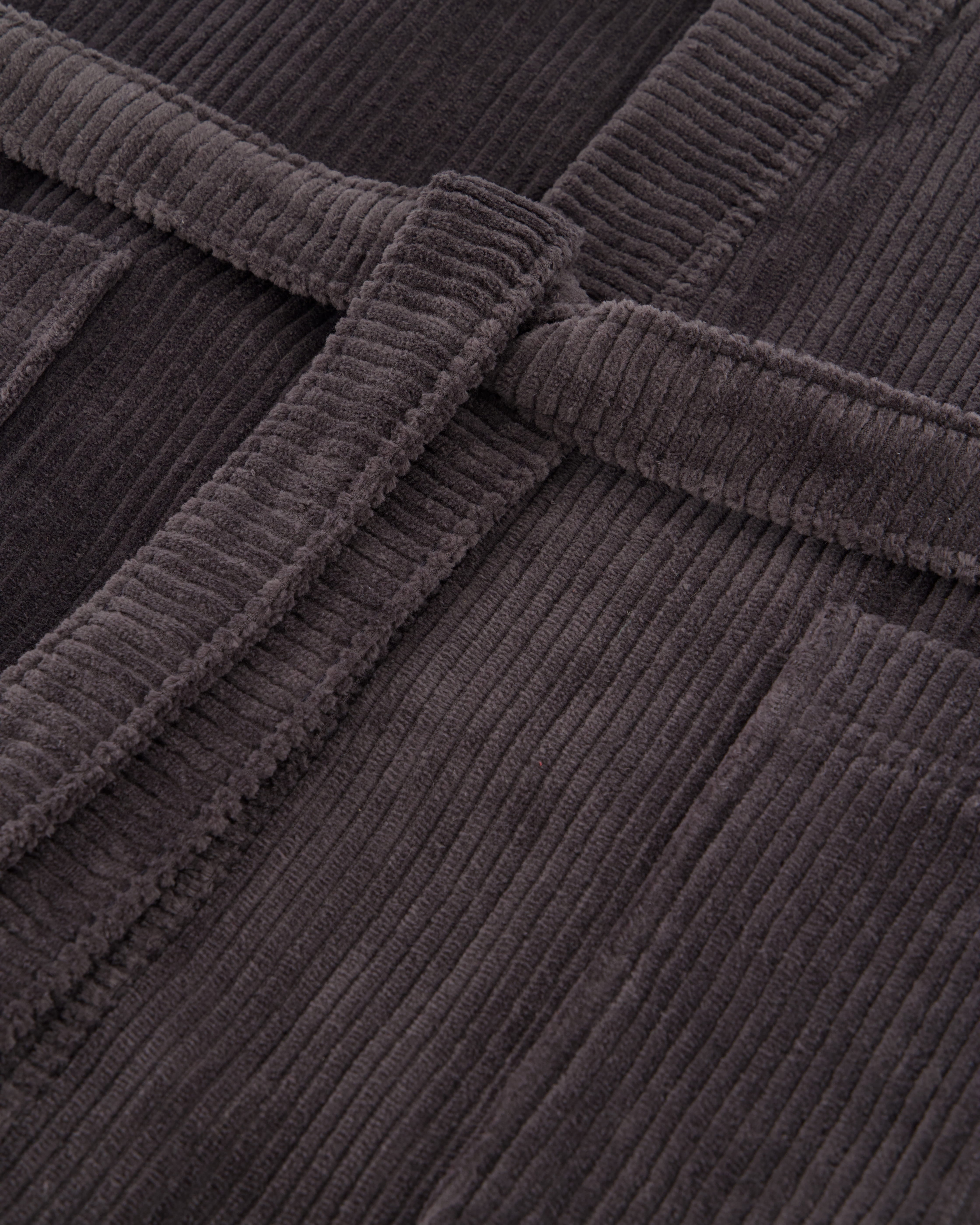 Cawö Bademäntel Herren Kimono Cord-Optik 6540 basalt - 740