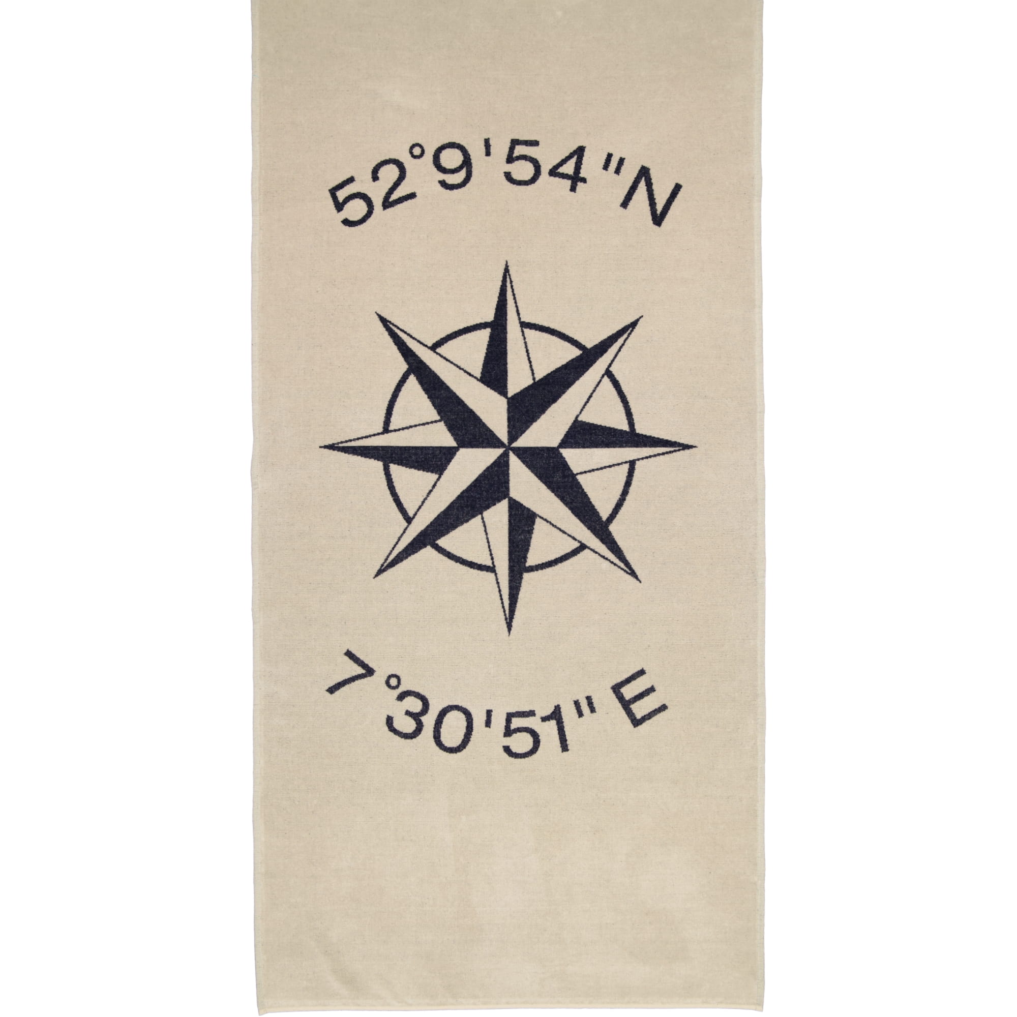 Cawö Home Strandtücher Beach Koordinaten 5571 - Farbe: sand - 31 - 80x180 cm