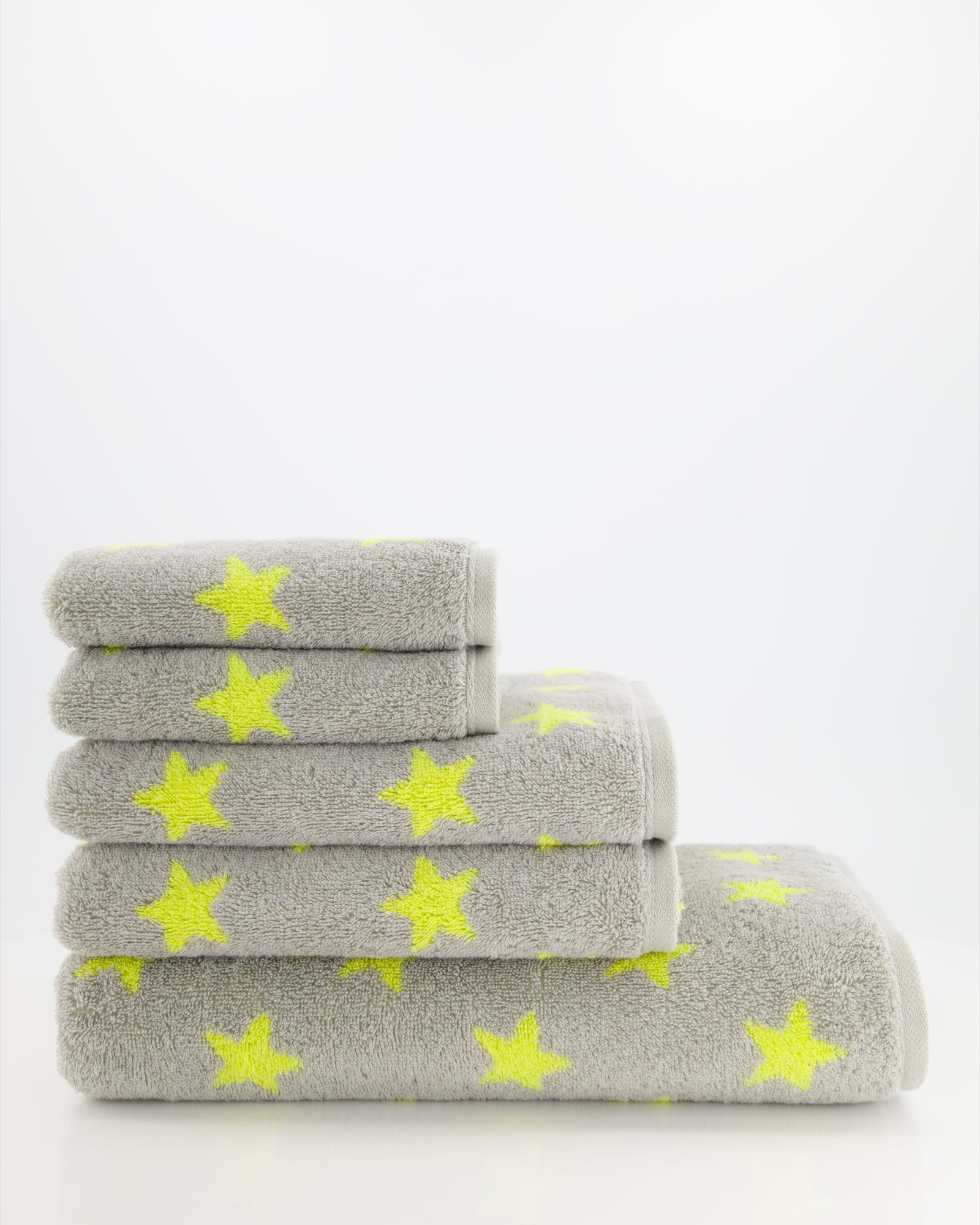 Cawö Handtücher NEW STARS Sterne klein 6261 platin/lime - 75