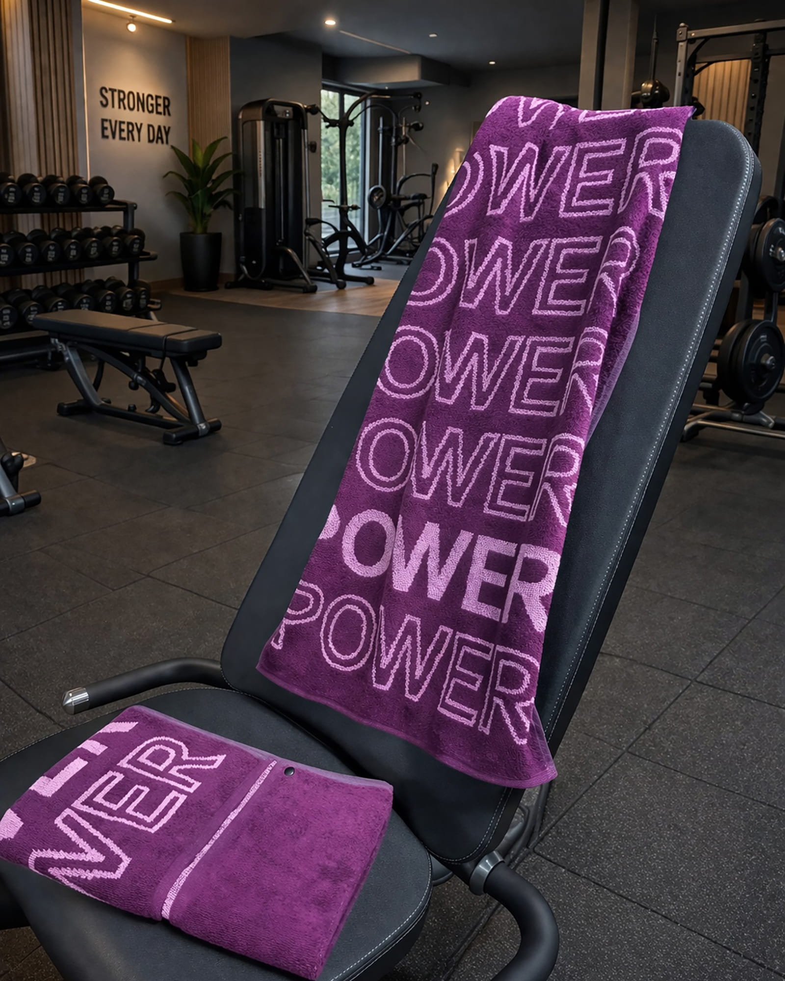Cawö Fitness-Handtücher POWER 6293 purple - 88 - 50x130 cm