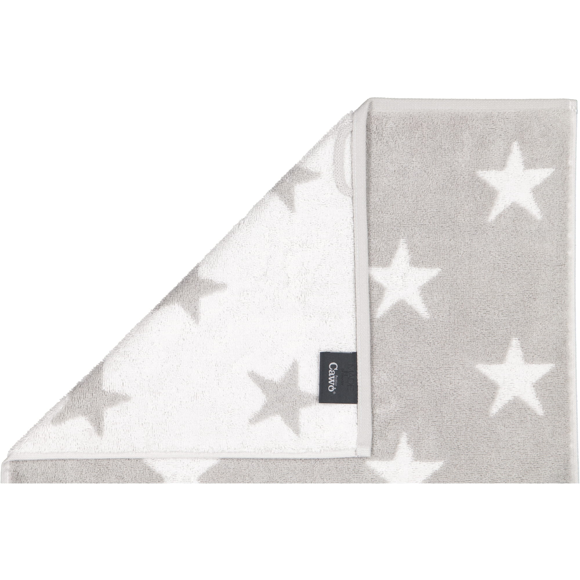 Cawö Handtücher NEW STARS Sterne groß 6260 platin/weiß - 76
