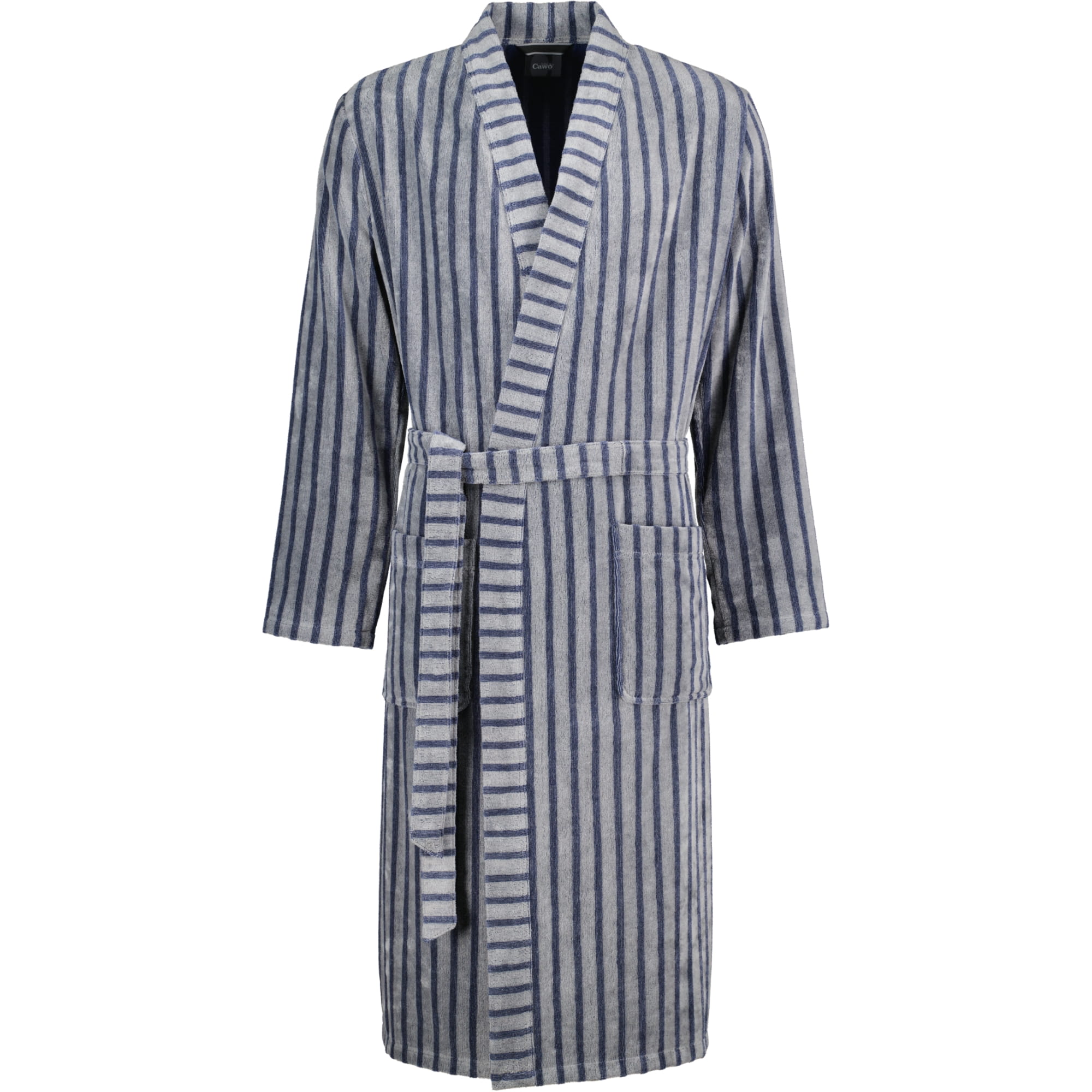 Cawö Bademäntel Herren Kimono Streifen 5505 denim - 17