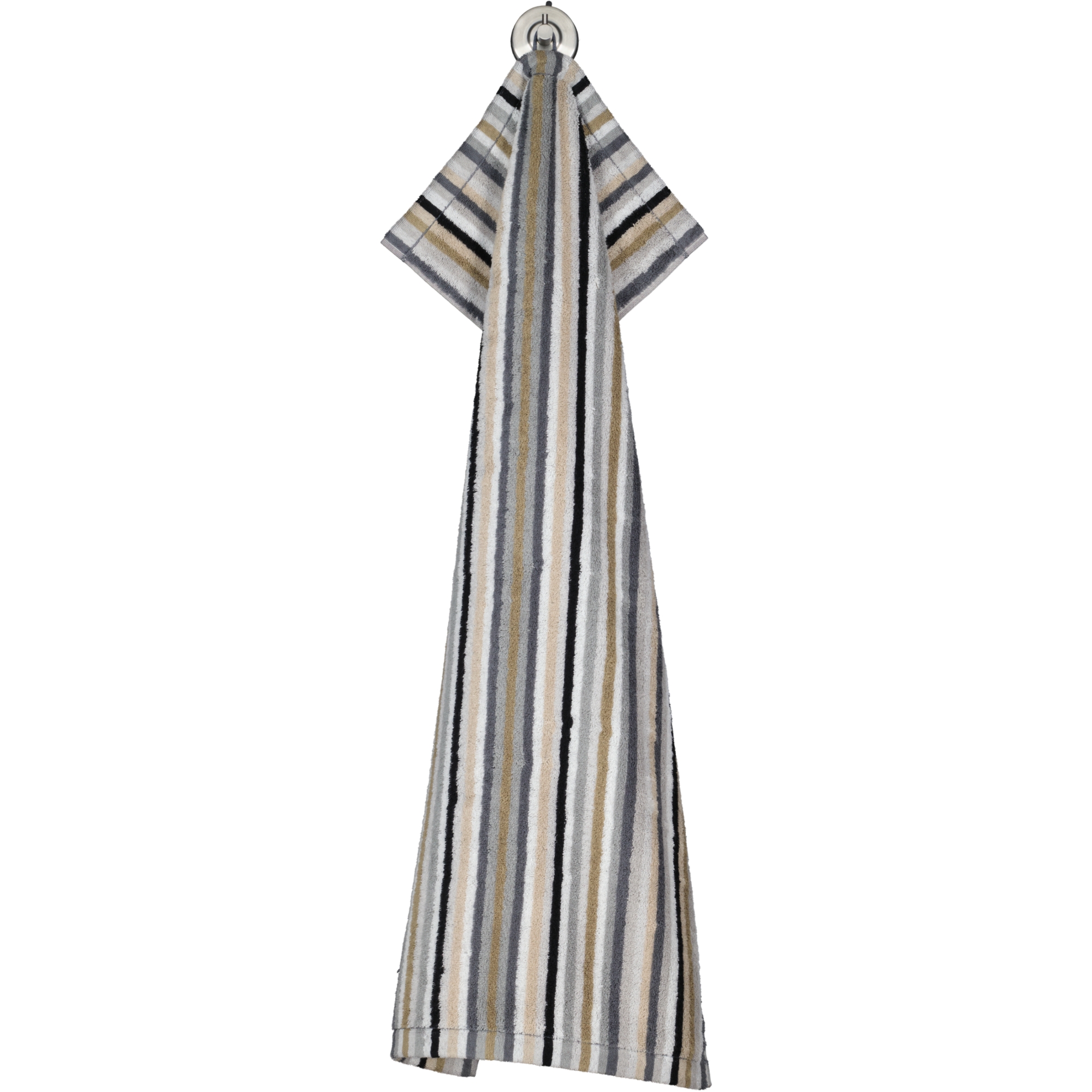 Cawö - Life Style Streifen 7048 - Farbe: 37 - kiesel - Handtuch 50x100 cm