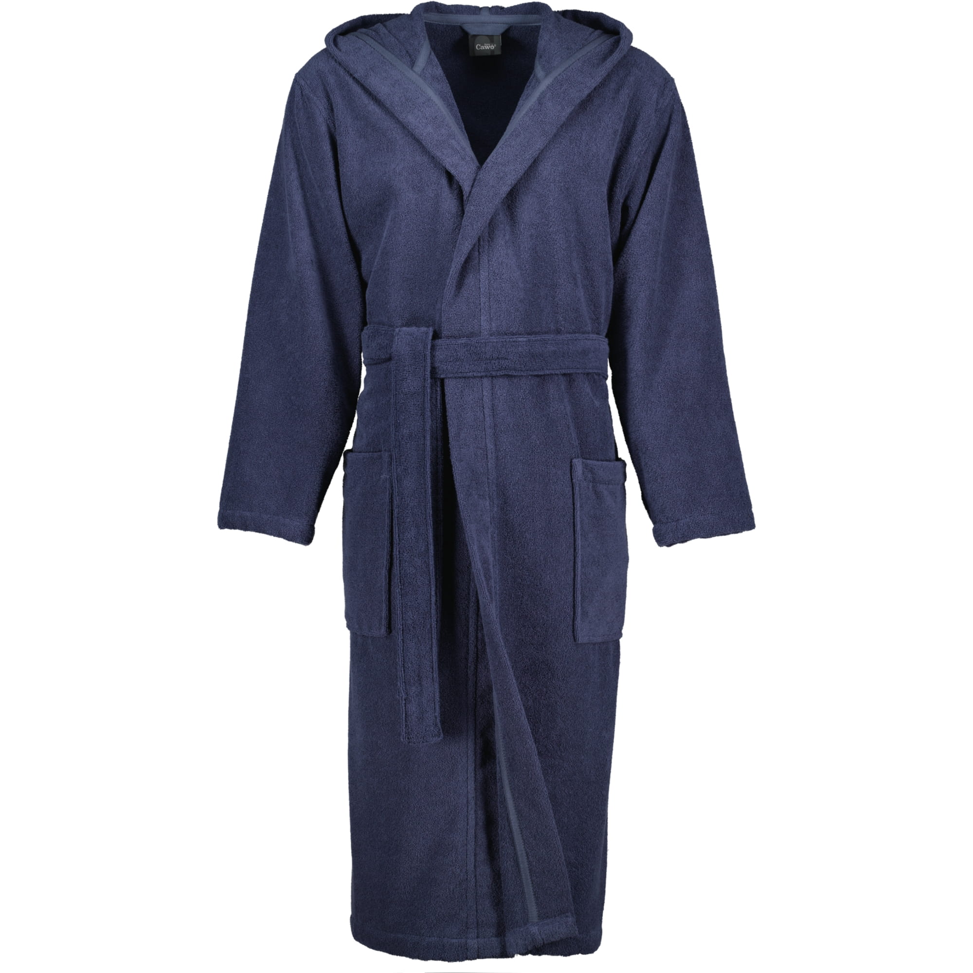 Cawö Home Herren Bademantel Kapuze 829 - Farbe: blau - 17