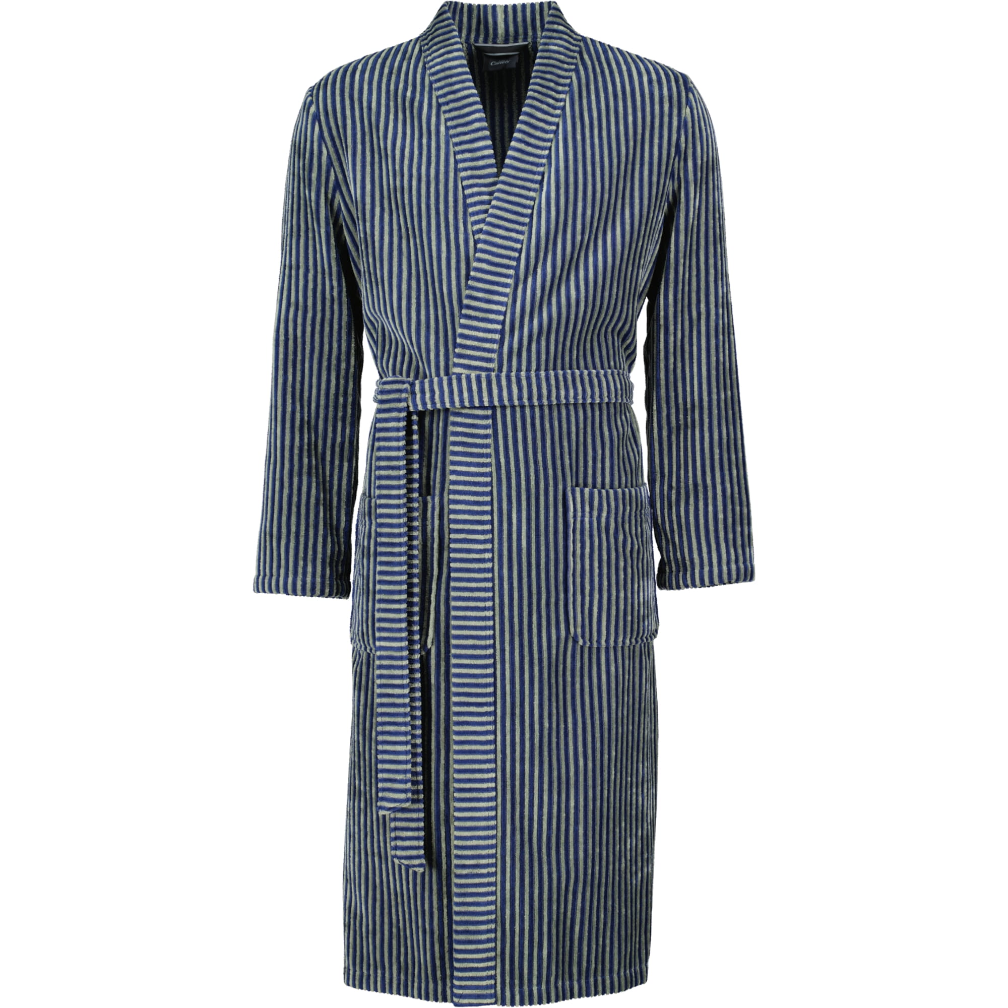 Cawö Herren Bademantel Kimono 4854 - Farbe: blau-field - 14