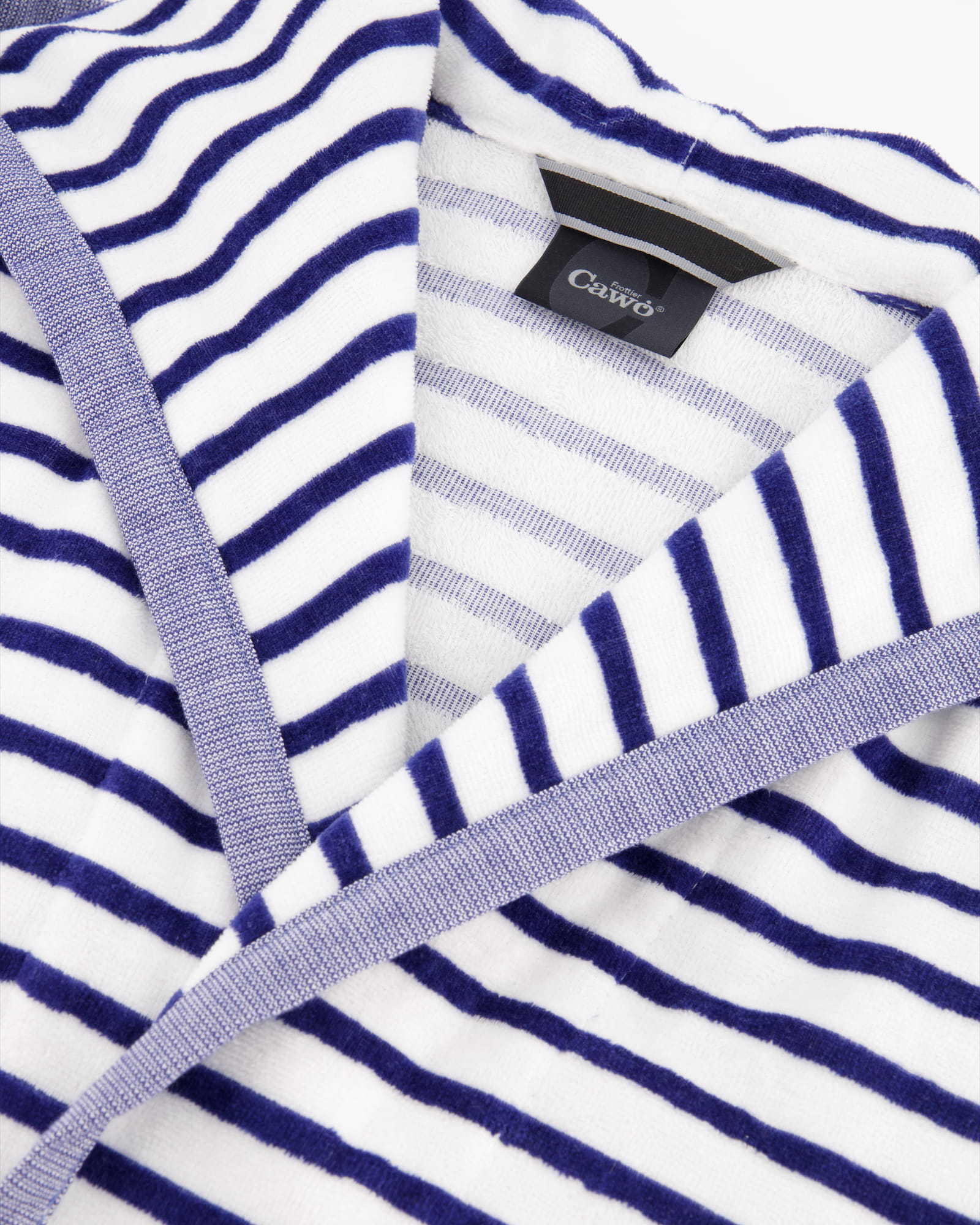Cawö - Damen Bademantel Kapuze Breton 6596 - Farbe: navy - 16