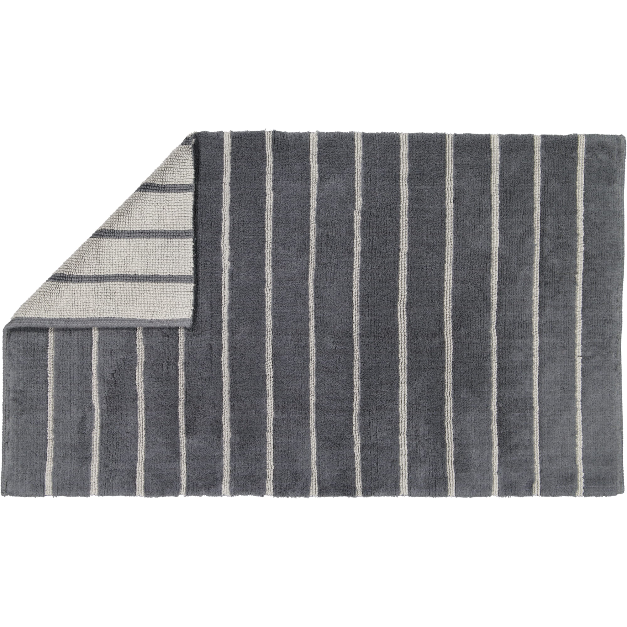 Cawö Home Badteppiche Balance Streifen 1008 anthrazit - 73 - 70x120 cm