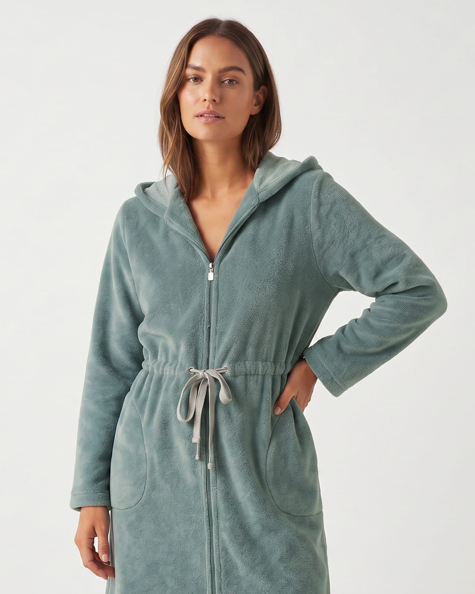 Cawö Home Bademäntel Damen Kurzmantel mit Kapuze Cawö Home 822 gletscher - 41