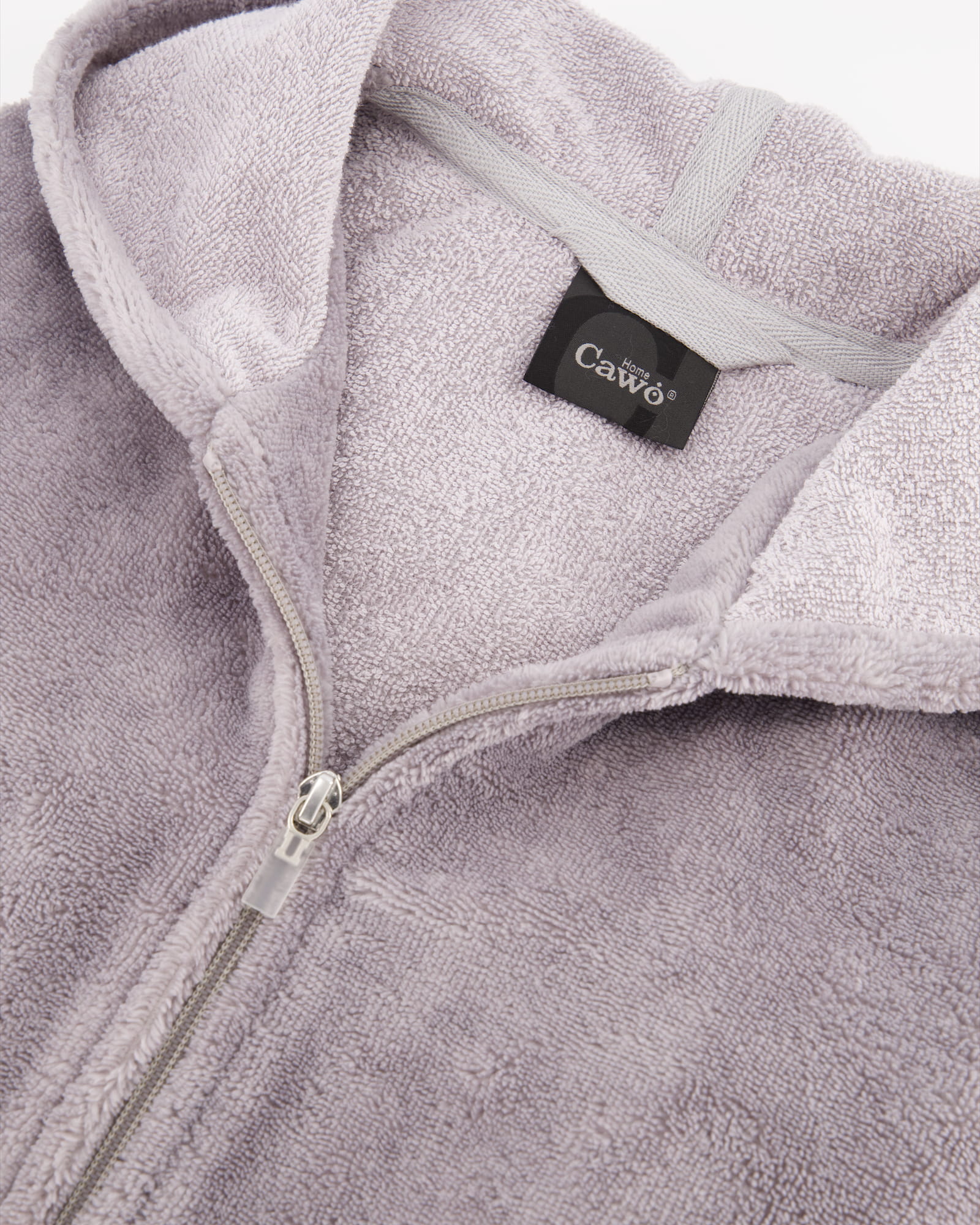 Cawö Home - Damen Bademantel Kurz Kapuze 822 - Farbe: graphit - 73 - M