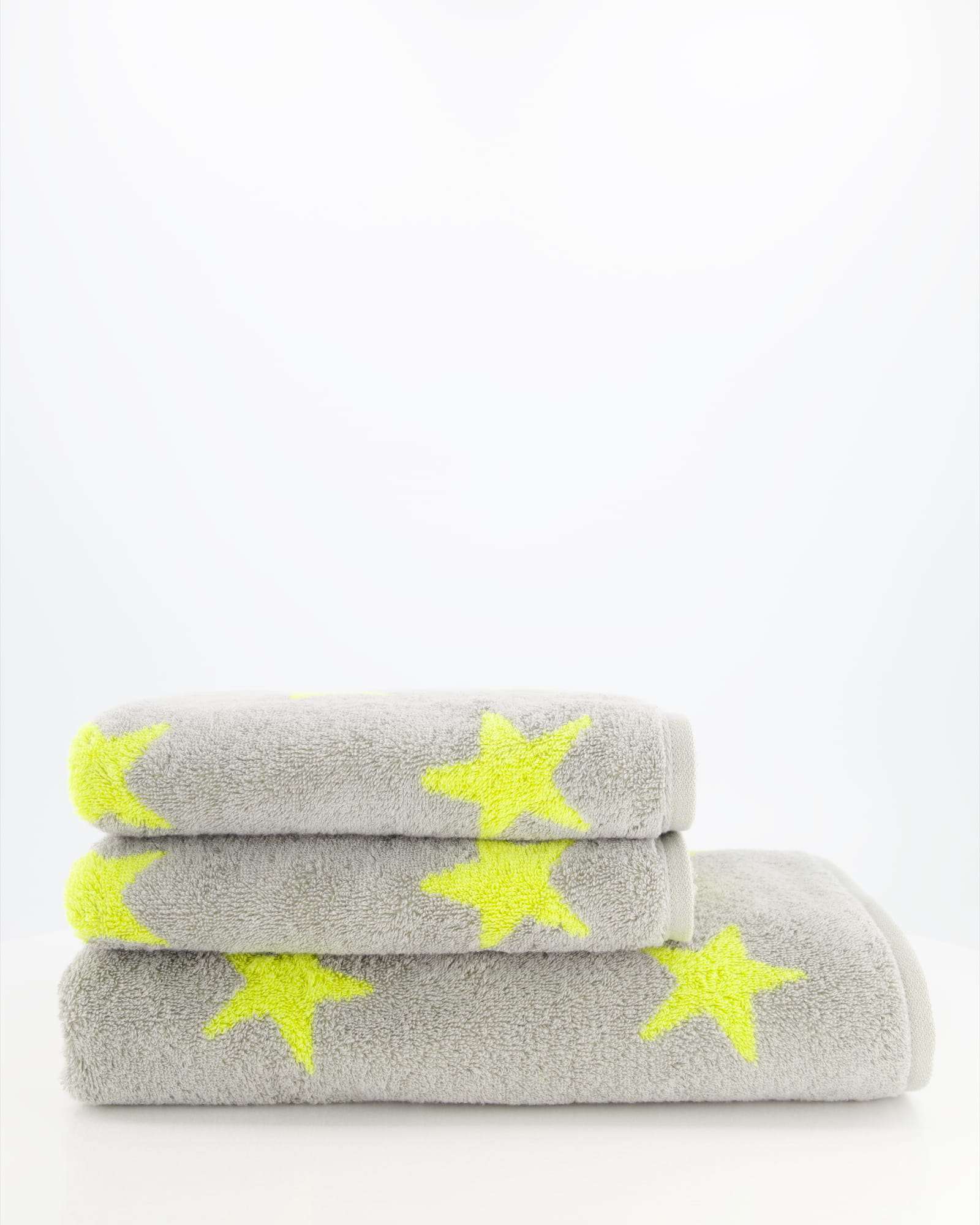 Cawö Handtücher NEW STARS Sterne groß 6260 platin/lime - 75