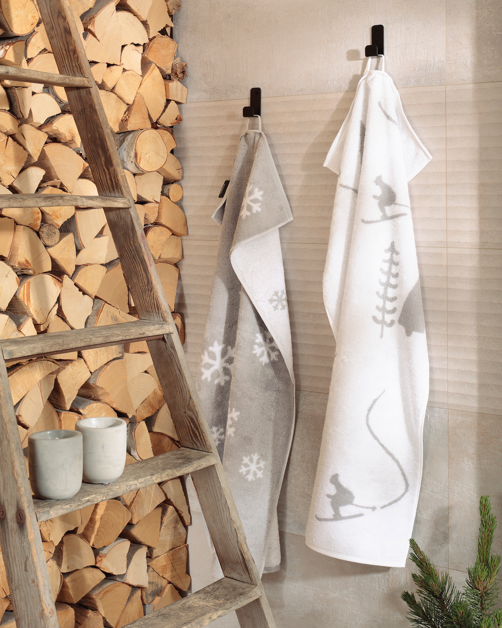 Cawö Handtücher WINTER EDITION Schneekristalle 6270 platin/weiß - 76