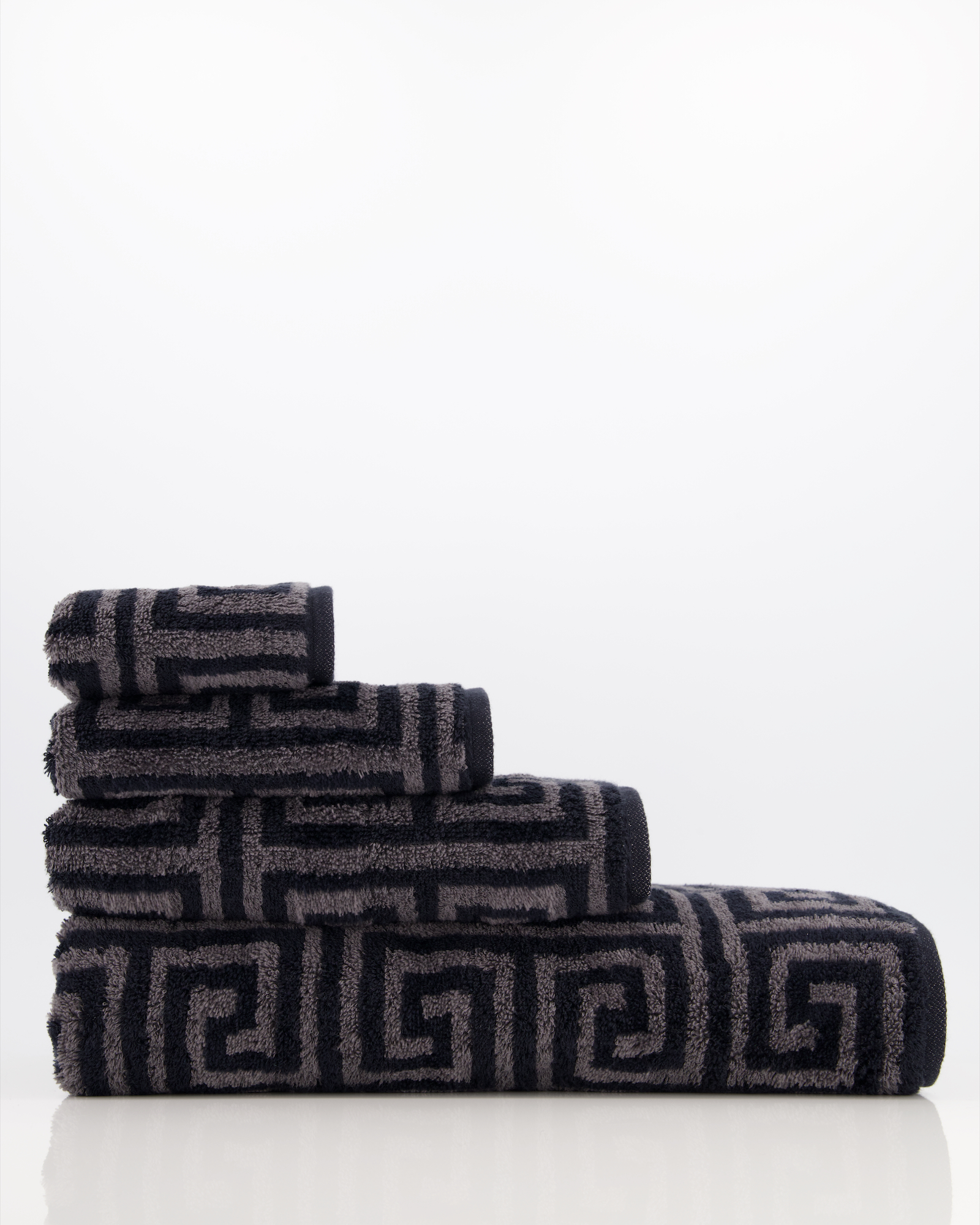 Cawö Handtücher Noblesse Elegance Allover 1088 anthrazit - 97 - Gästetuch 30x50 cm