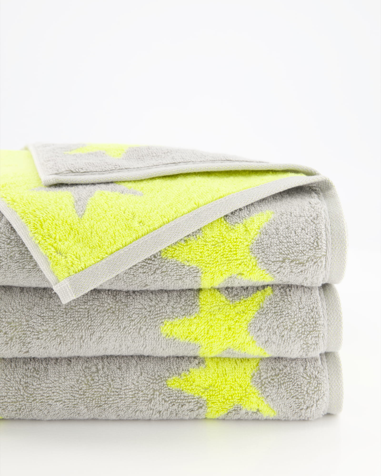 Cawö Handtücher NEW STARS Sterne groß 6260 platin/lime - 75