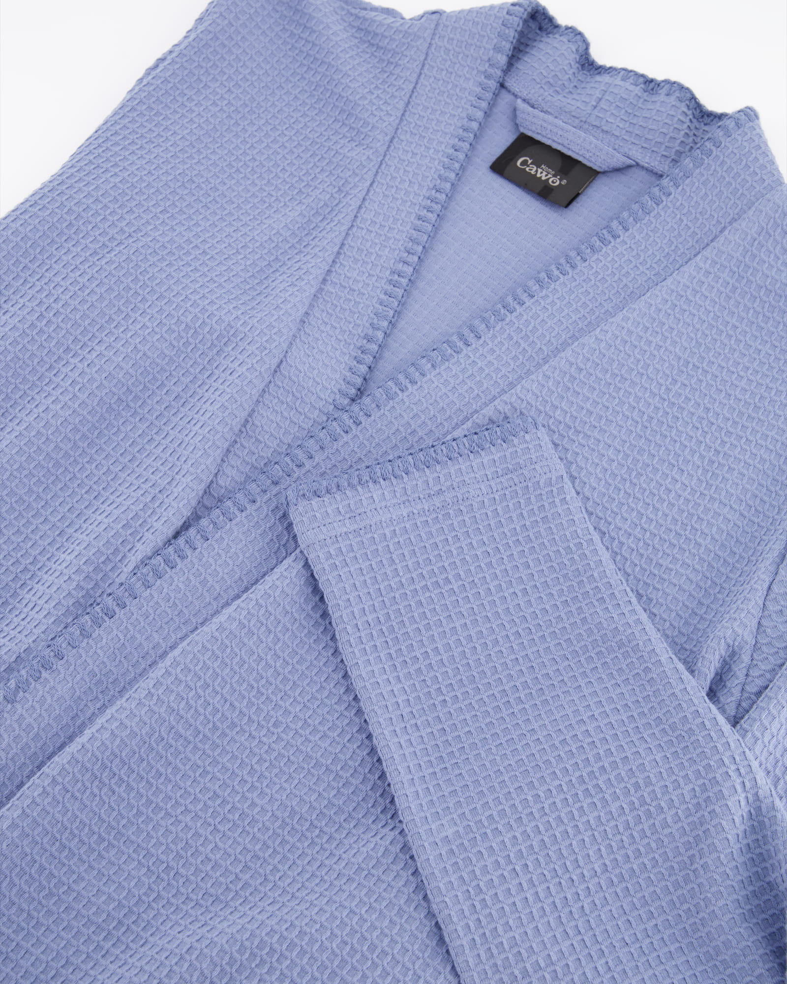 Cawö Home Damen Bademantel Kimono Pique 812 - Farbe: sky - 11 - XS