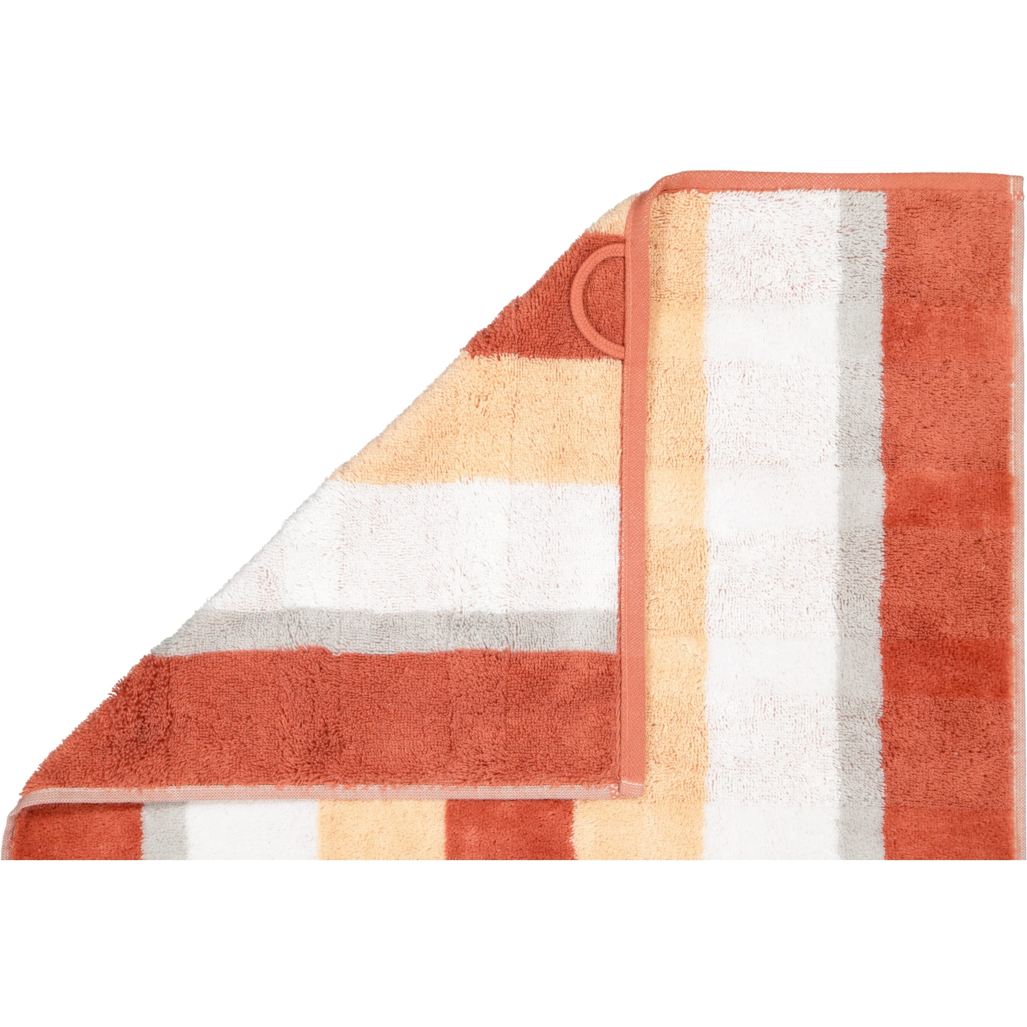 Cawö Handtücher Noblesse Stripe 1087 brick - 33 - Gästetuch 30x50 cm