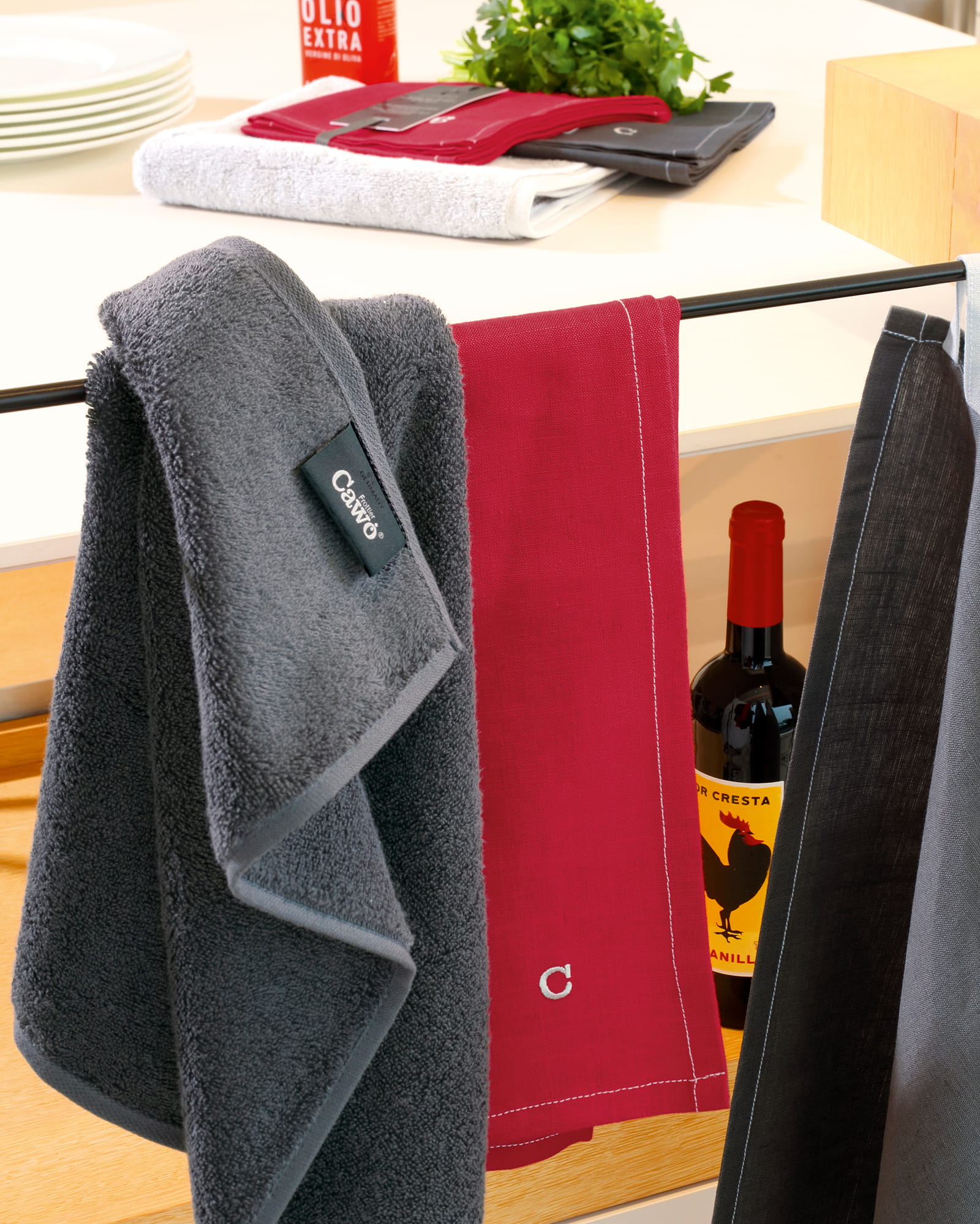 Cawö Home Solid 500 - Geschirrtuch 50x70 cm - Farbe: bordeaux - 280