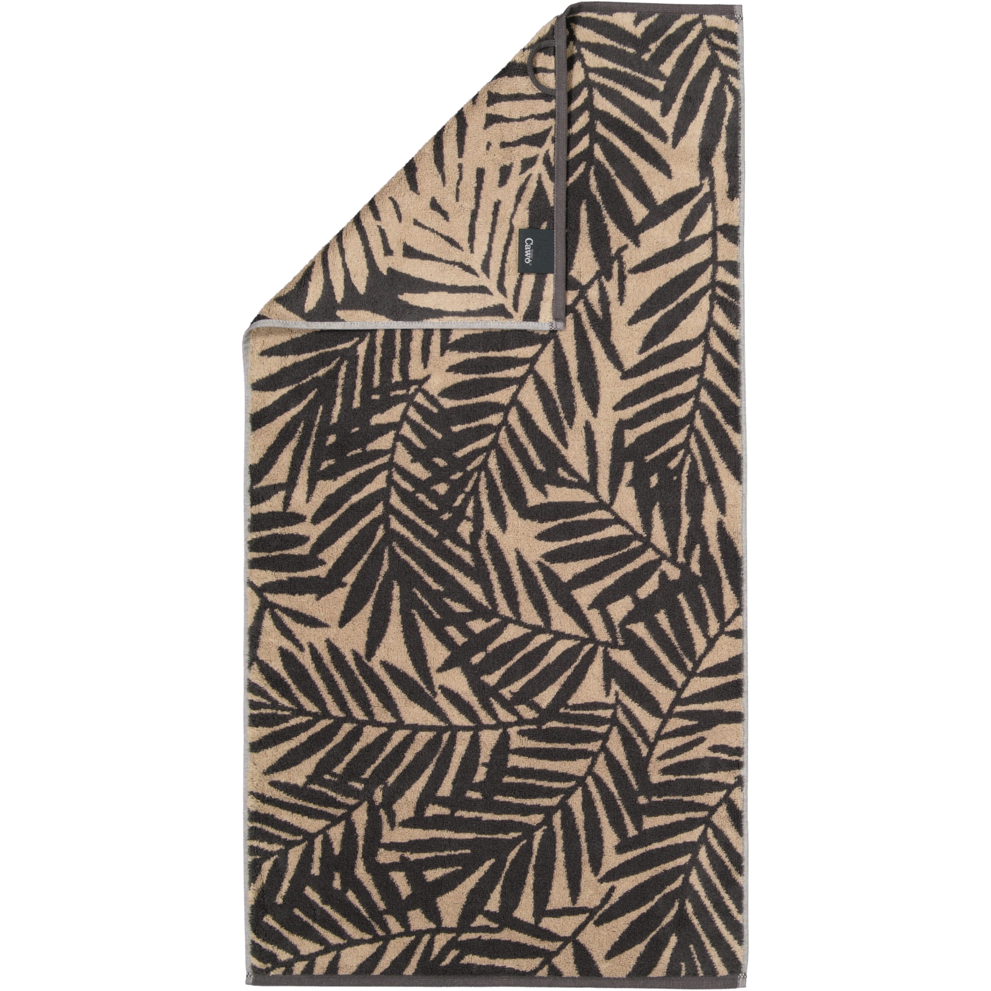 Cawö Handtücher Maison Blätter 6267 basalt - 37 - Handtuch 50x100 cm