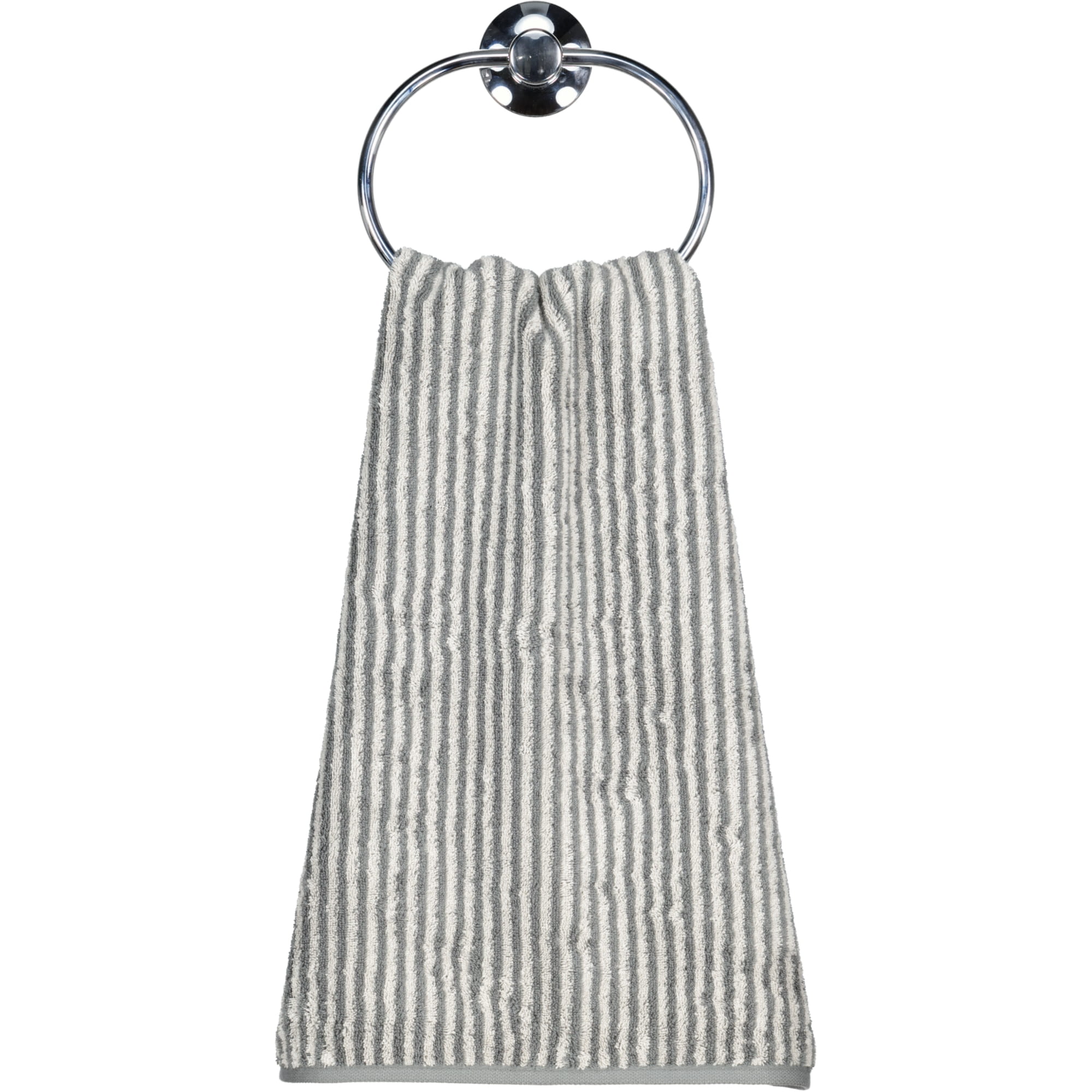 Cawö Handtücher Two-Tone Stripes 480 schiefer - 77 - Handtuch 50x100 cm