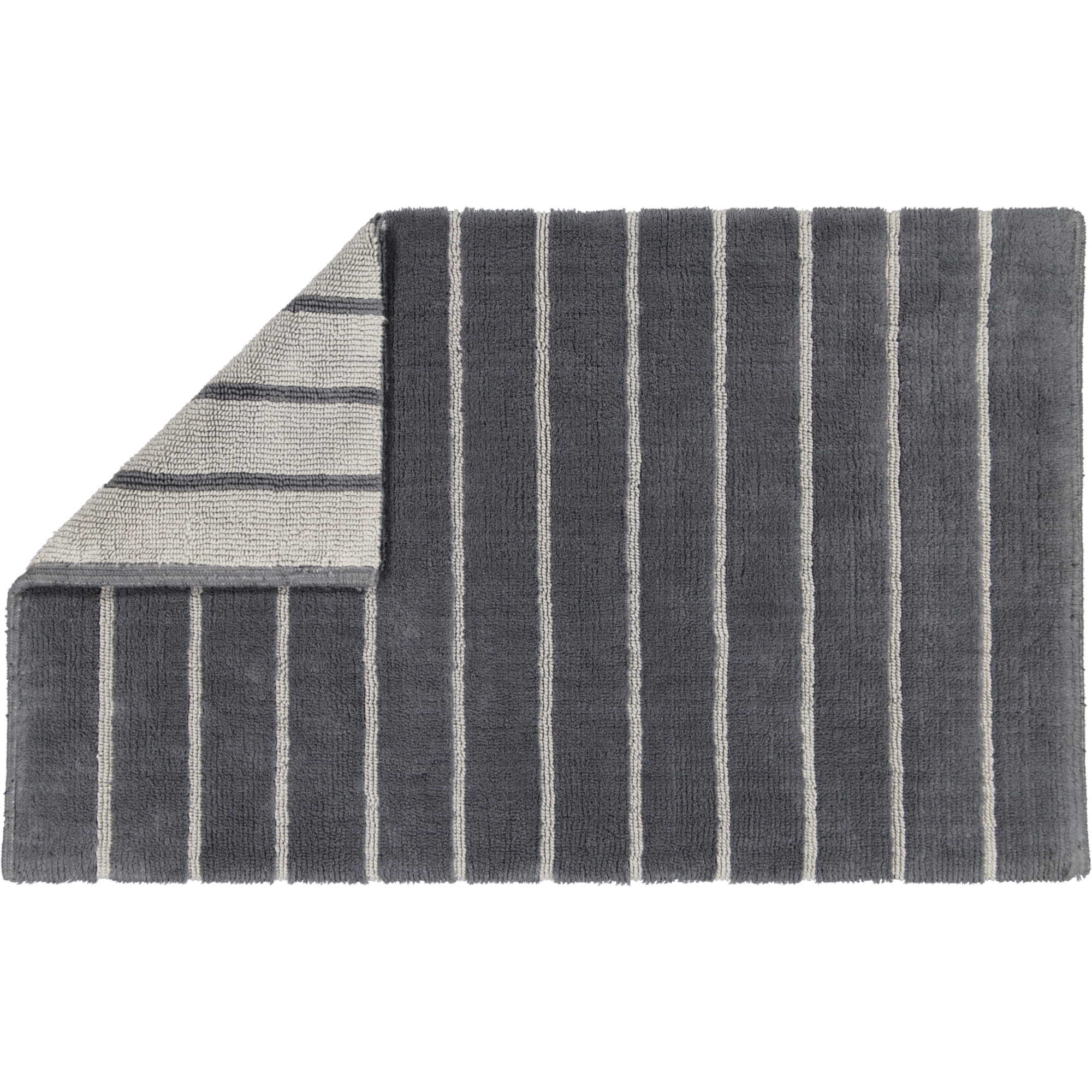 Cawö Home Badteppiche Balance Streifen 1008 anthrazit - 73 - 60x100 cm