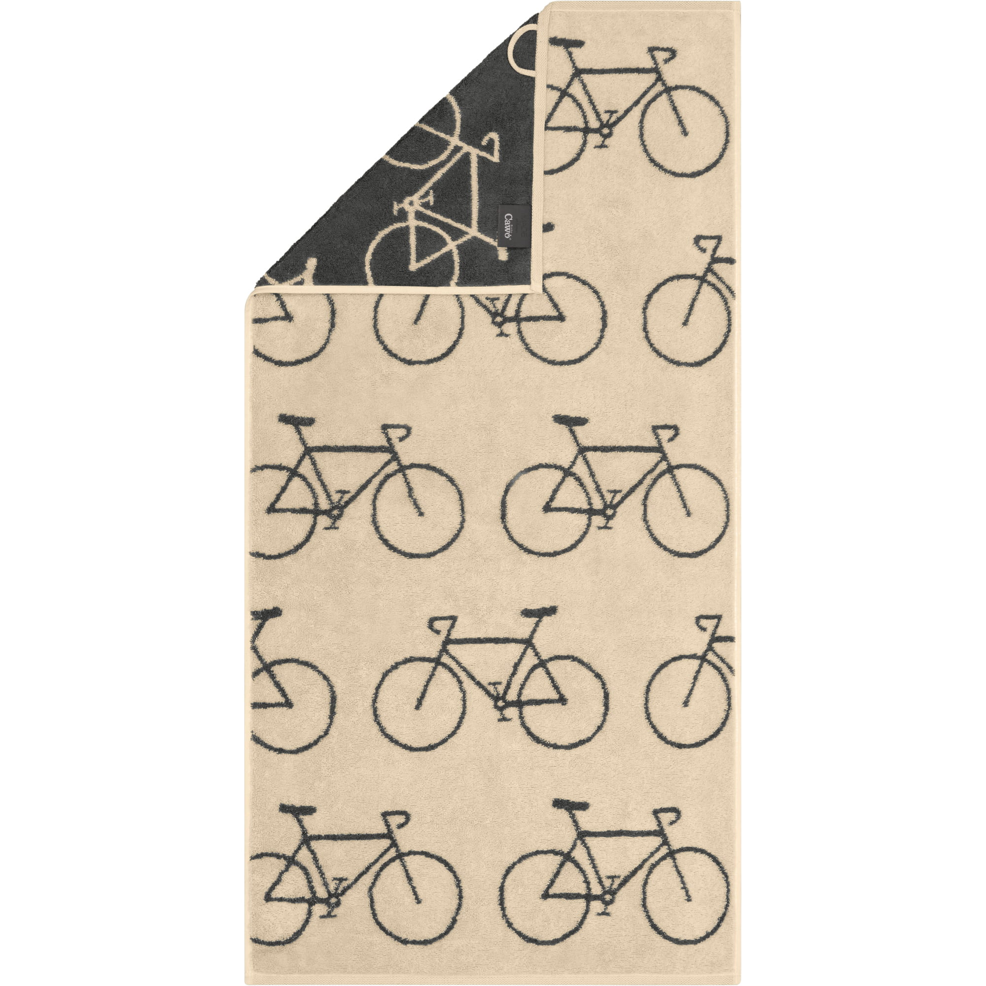 Cawö Handtücher Velo Edition Allover Fahrrad 6299 beige - 33