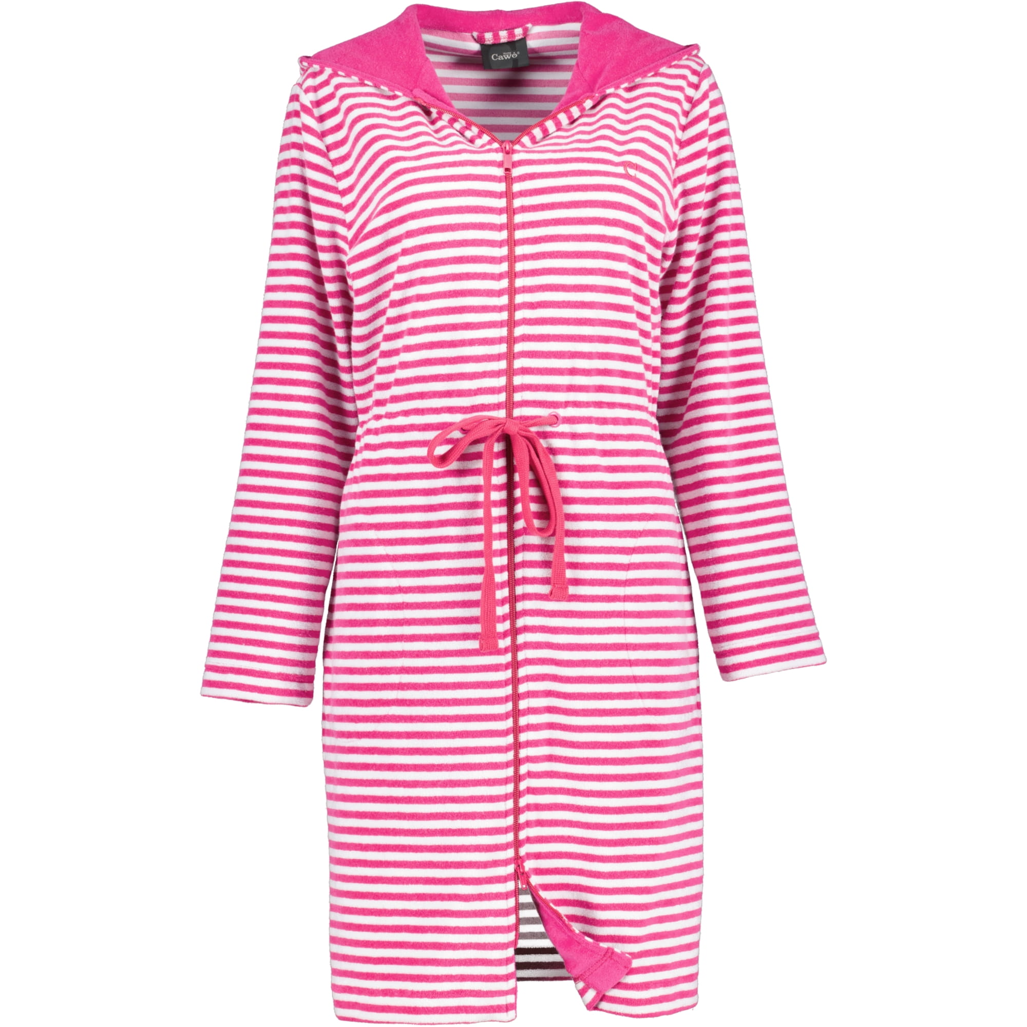Cawö Home Bademäntel Damen kurz mit Kapuze Campus 834 - Farbe: pink - 27 - S