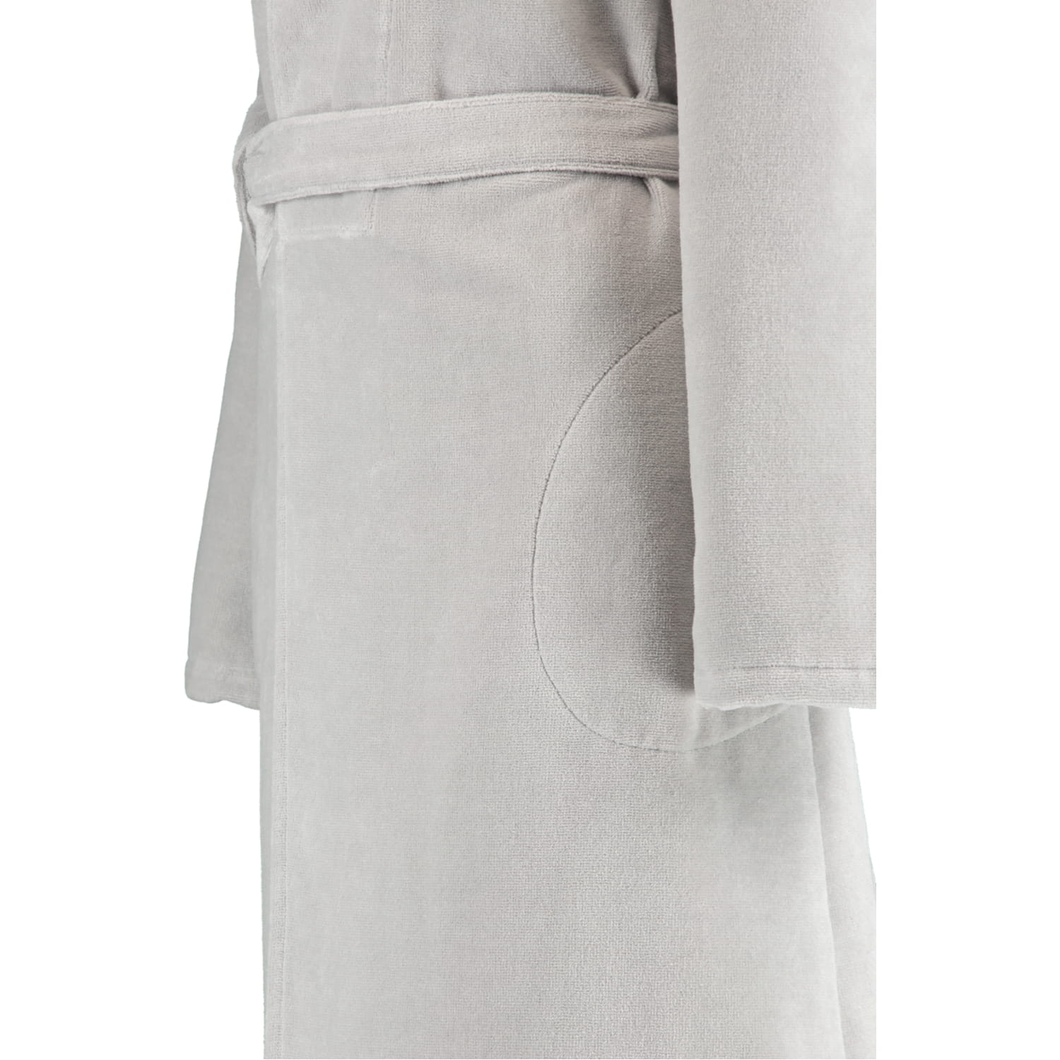 Cawö Damen Bademantel 3346 Spatenkragen - Farbe: silber - 713