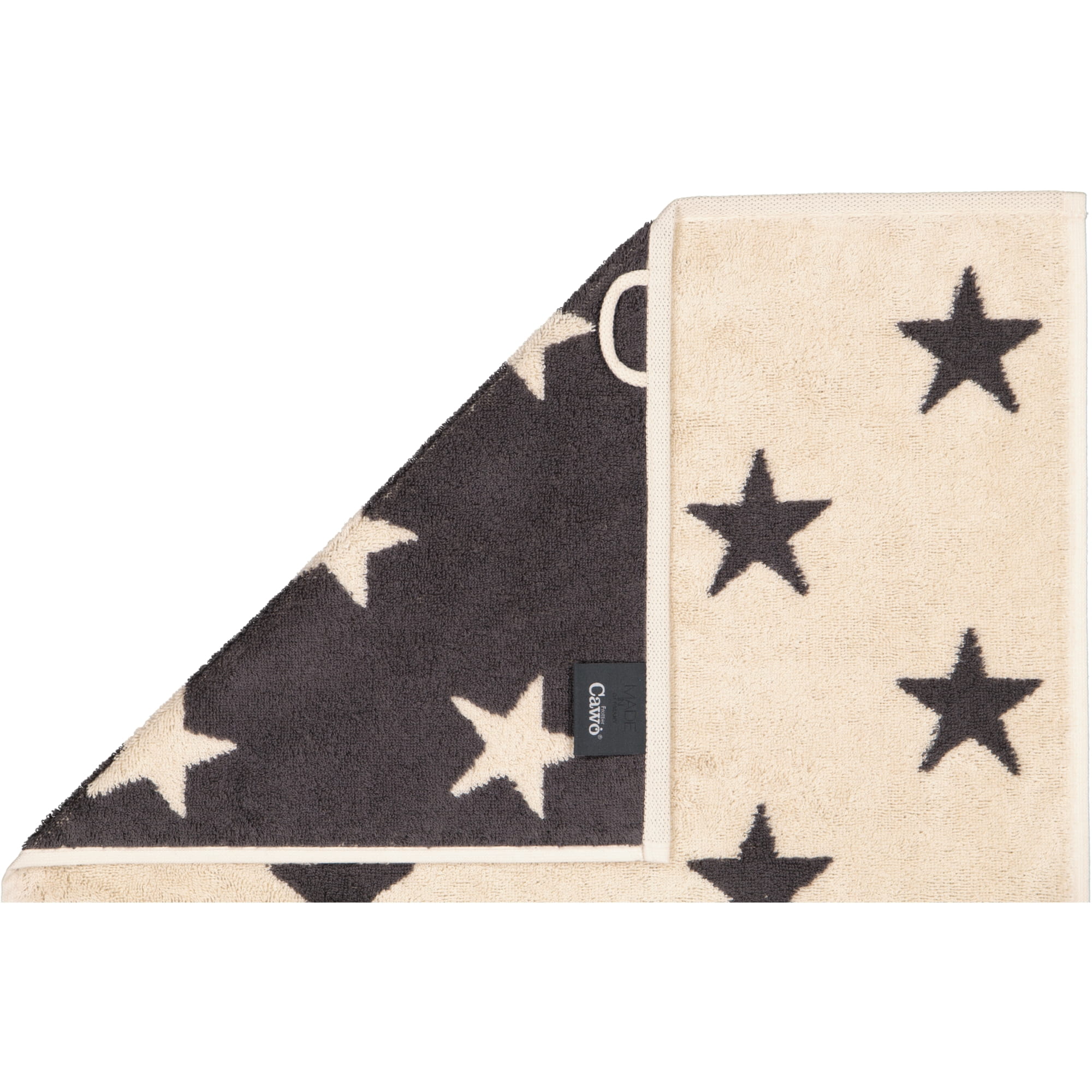 Cawö Handtücher NEW STARS Sterne groß 6260 beige/basalt - 37