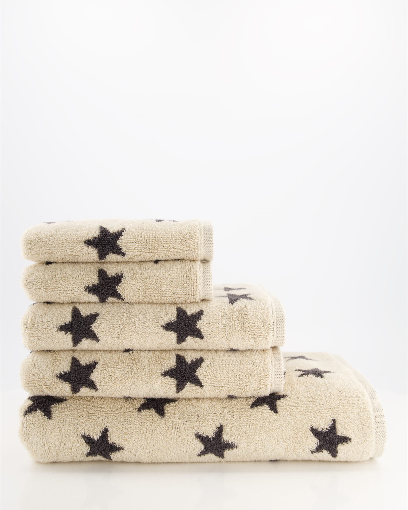 Cawö Handtücher NEW STARS Sterne klein 6261 beige/basalt - 37