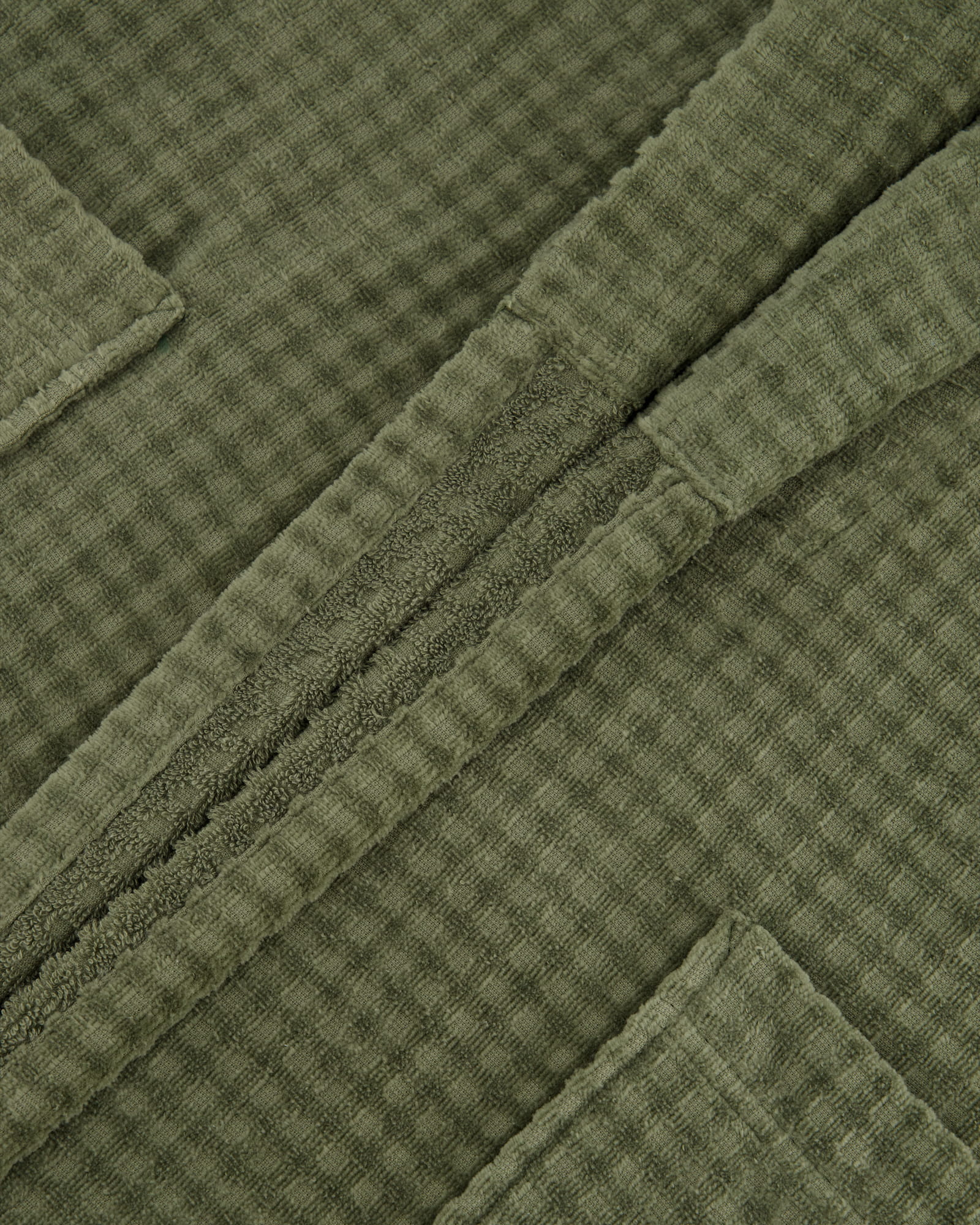 Cawö Bademäntel Herren Schalkragen Waffelpiqué 6508 field - 453