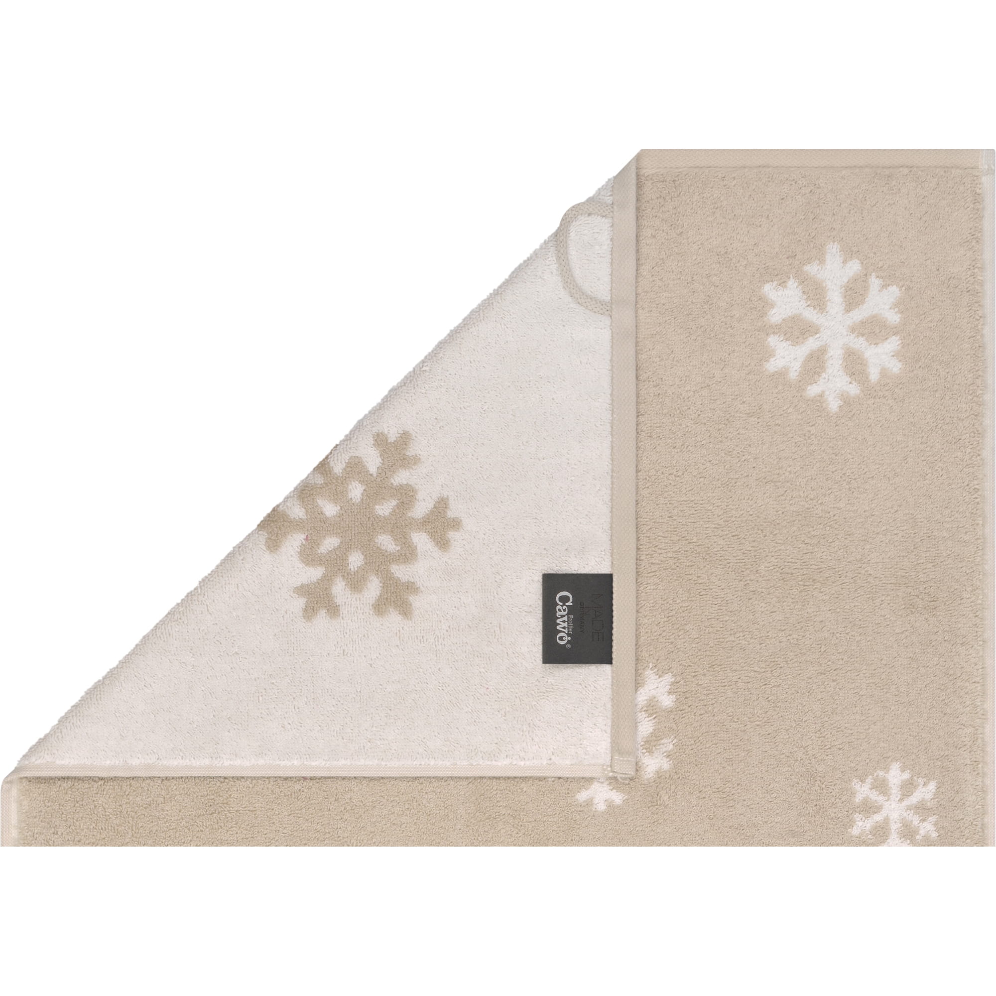 Cawö Handtücher WINTER EDITION Schneekristalle 6270 beige/natur - 33