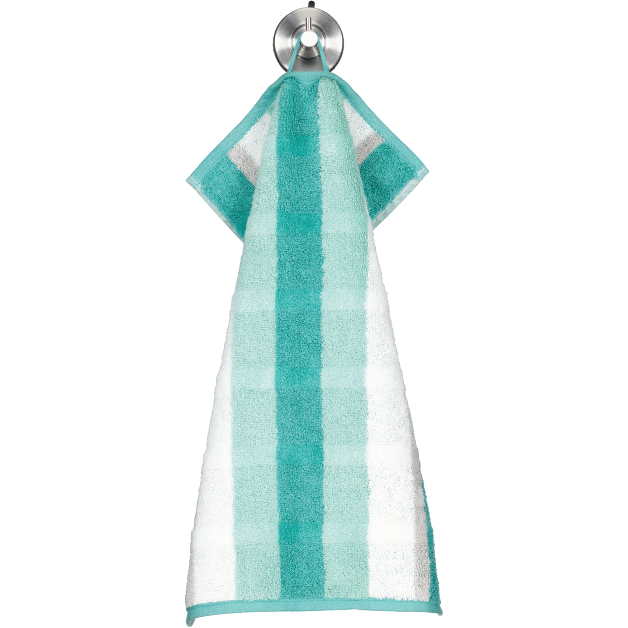 Cawö Handtücher Noblesse Stripe 1087 smaragd - 44 - Gästetuch 30x50 cm
