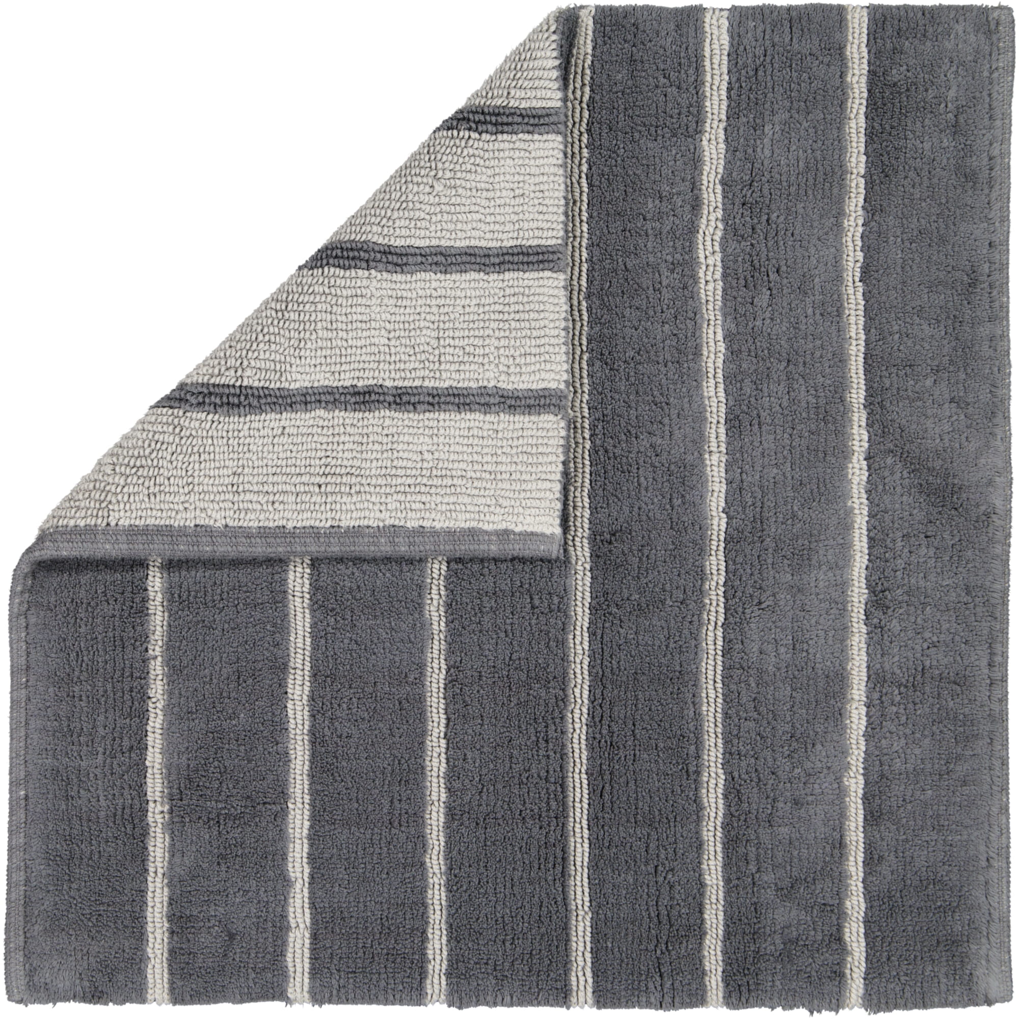 Cawö Home Badteppiche Balance Streifen 1008 anthrazit - 73 - 60x60 cm