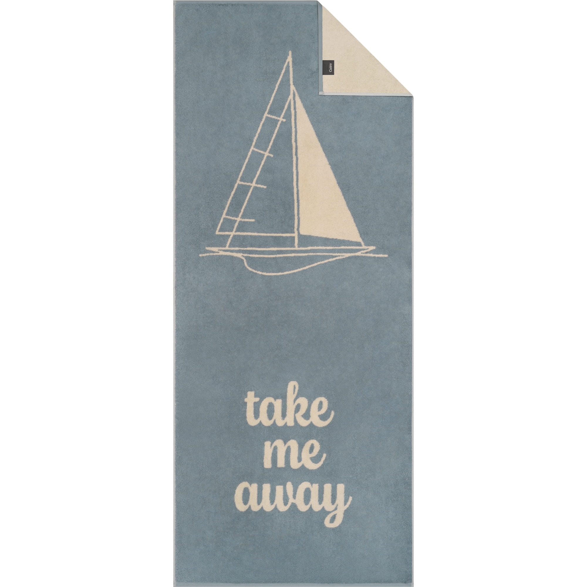Cawö Saunatücher Postcard Towels TRAVEL Sailing boat 6288 nordic blue - 13 - Saunatuch 70x180 cm