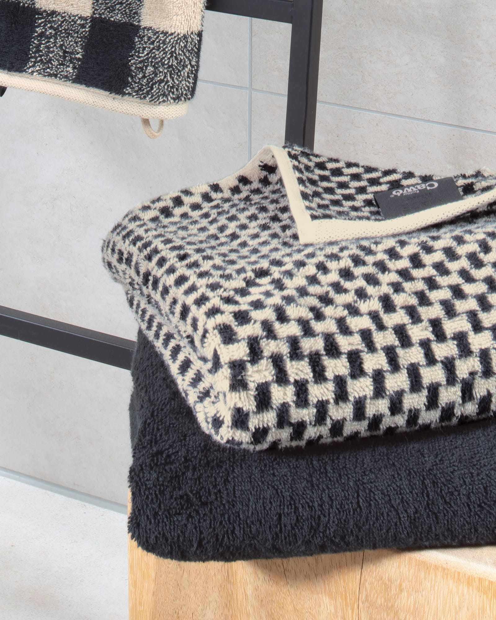Cawö Handtücher Natural Allover 6215 - Farbe: natur-schwarz - 39