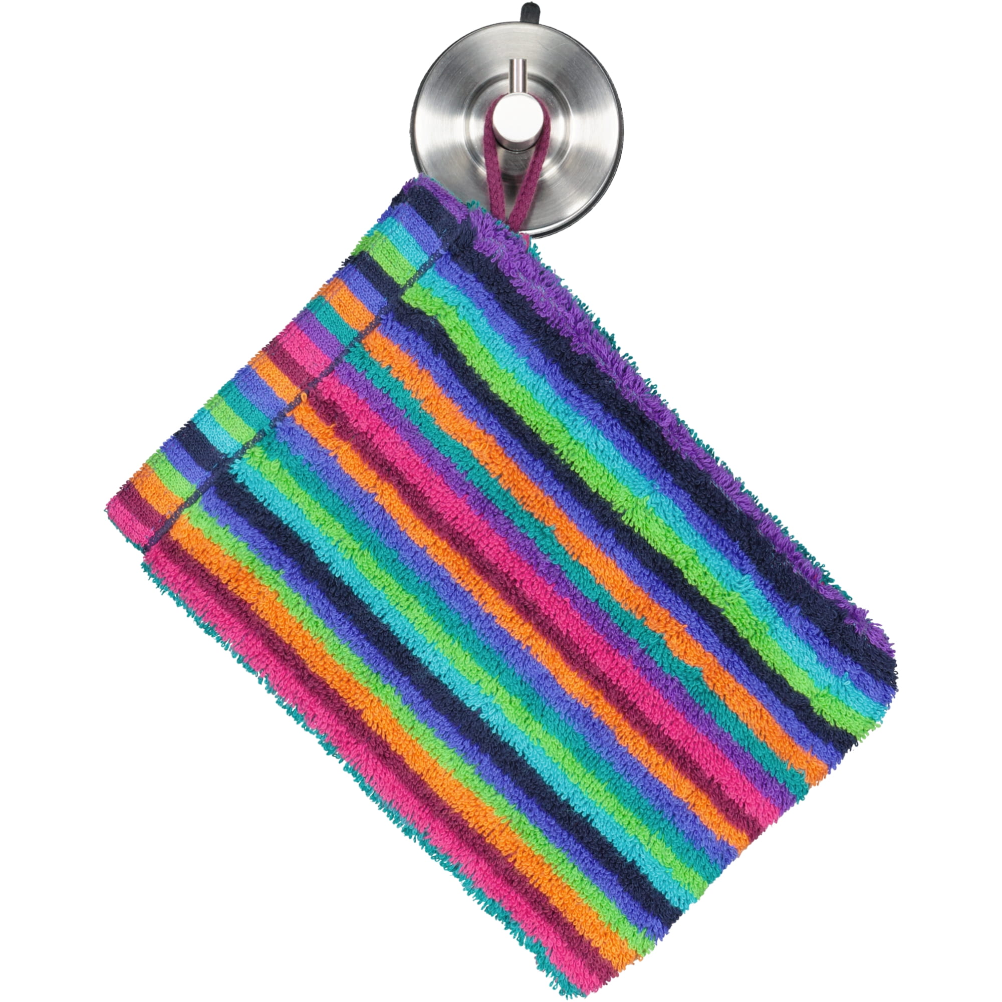 Cawö - Life Style Streifen 7048 - Farbe: 84 - multicolor - Waschhandschuh 16x22 cm