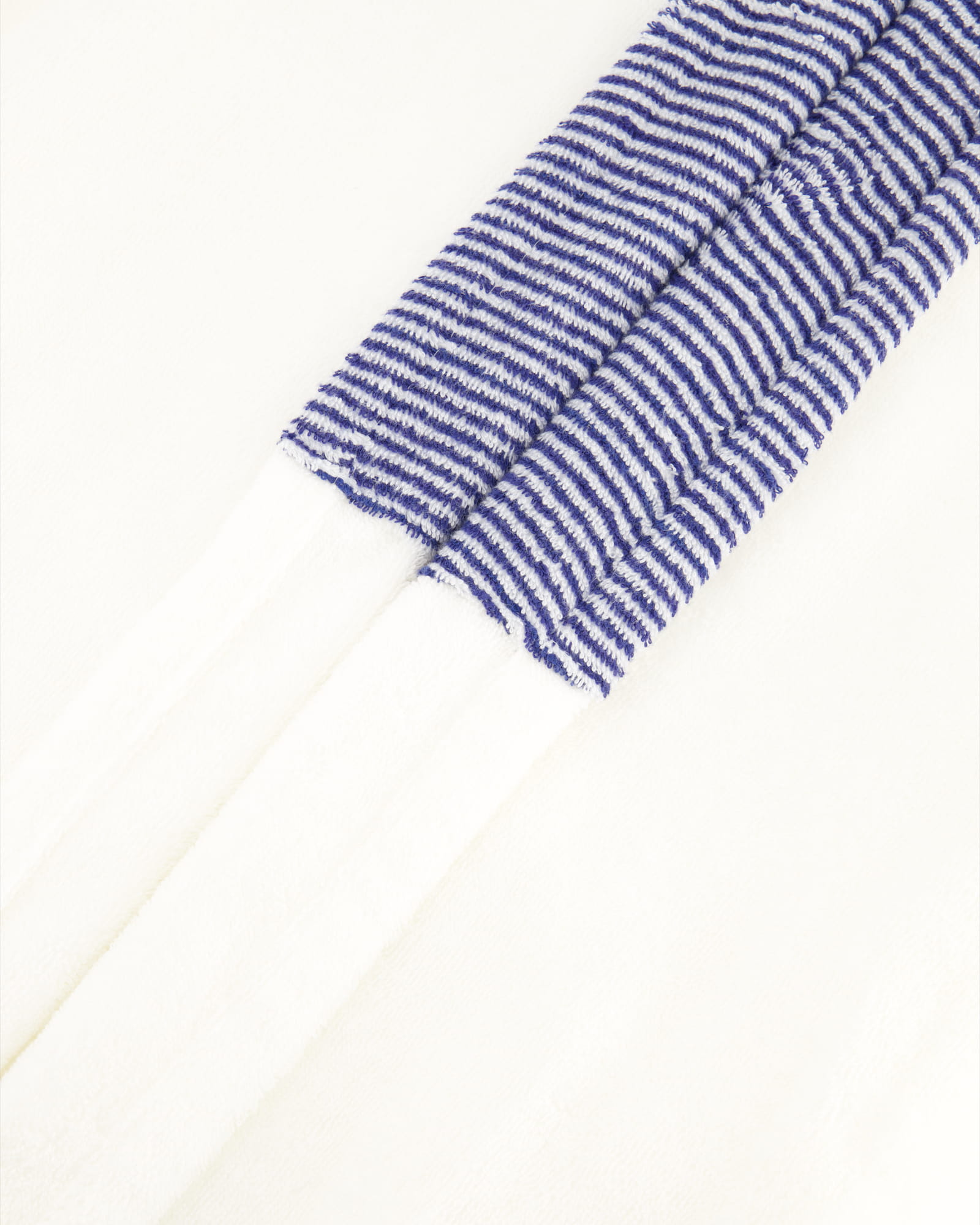 Cawö Damen Bademantel Kapuze 4345 - Farbe: weiß-blau - 601