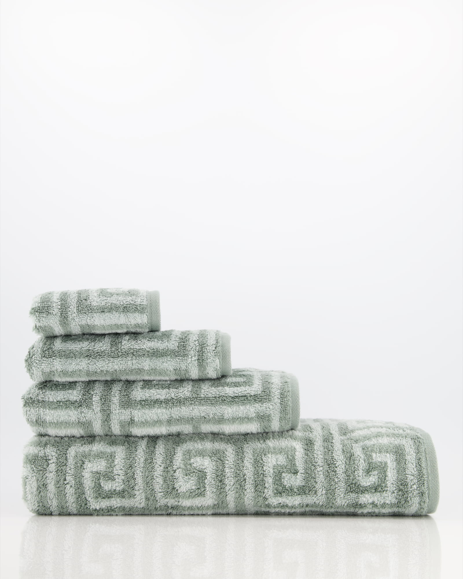Cawö Handtücher Noblesse Elegance Allover 1088 nordic green - 44 - Gästetuch 30x50 cm