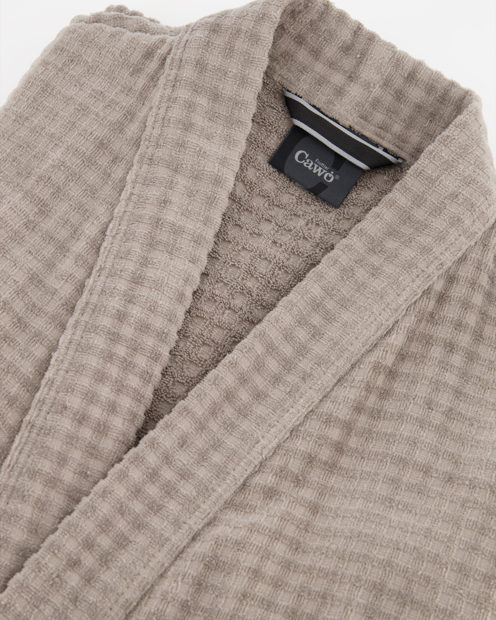 Cawö Bademäntel Herren Kimono Waffelpique 5508 graphit - 779